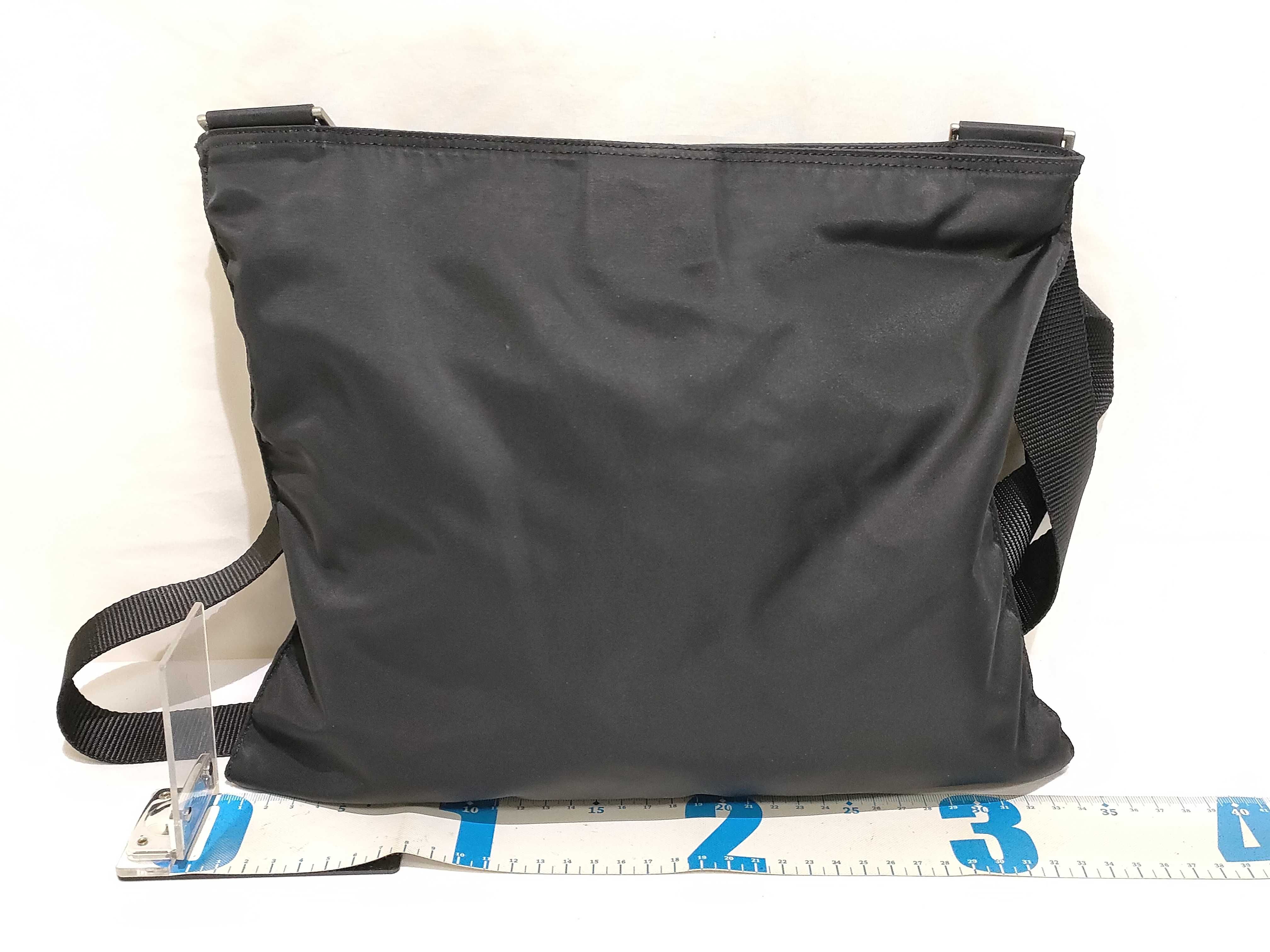 Nylon Shoulder Bag with Triangle Logo — view 2
