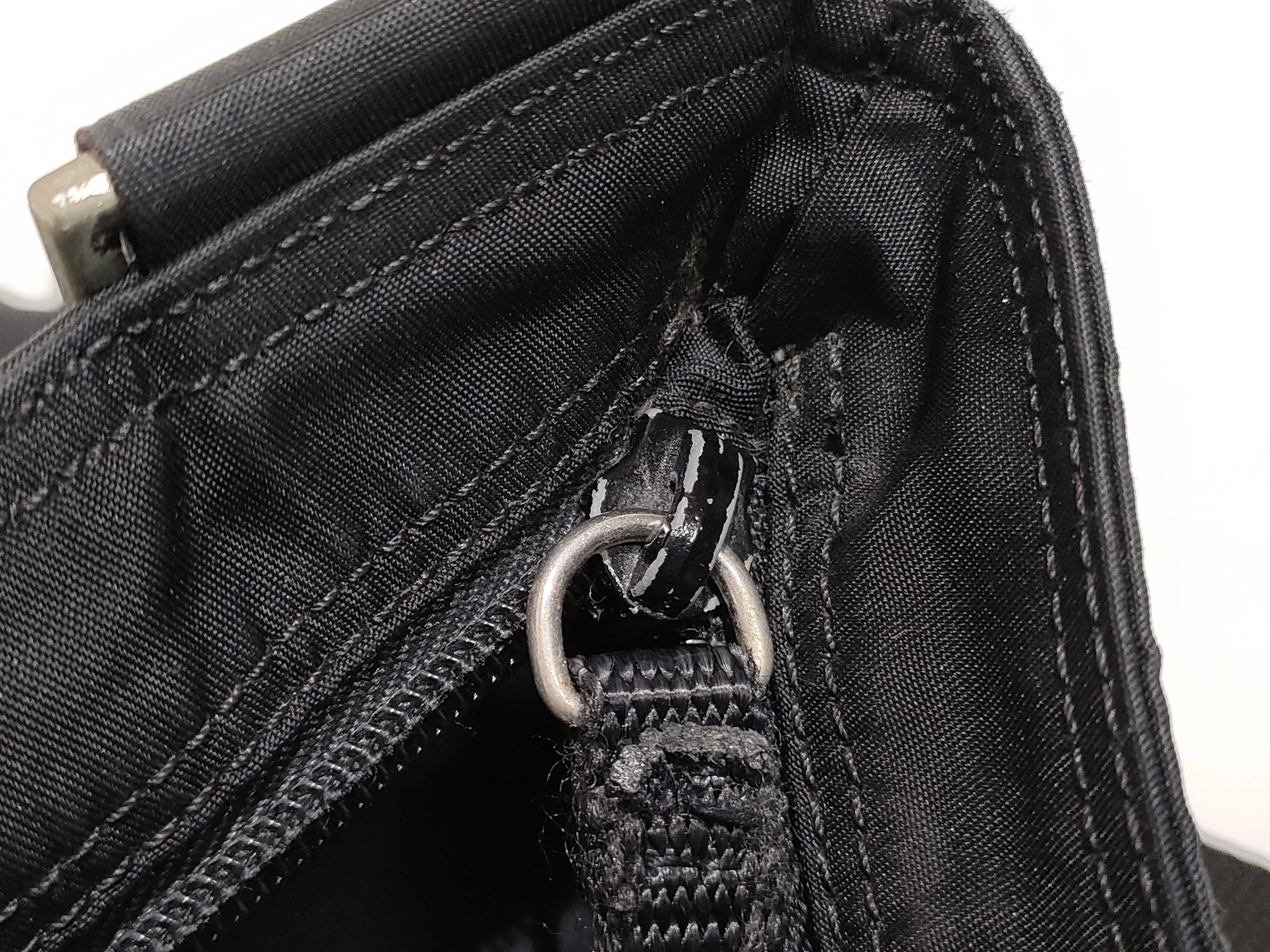 Nylon Shoulder Bag with Triangle Logo — view 12