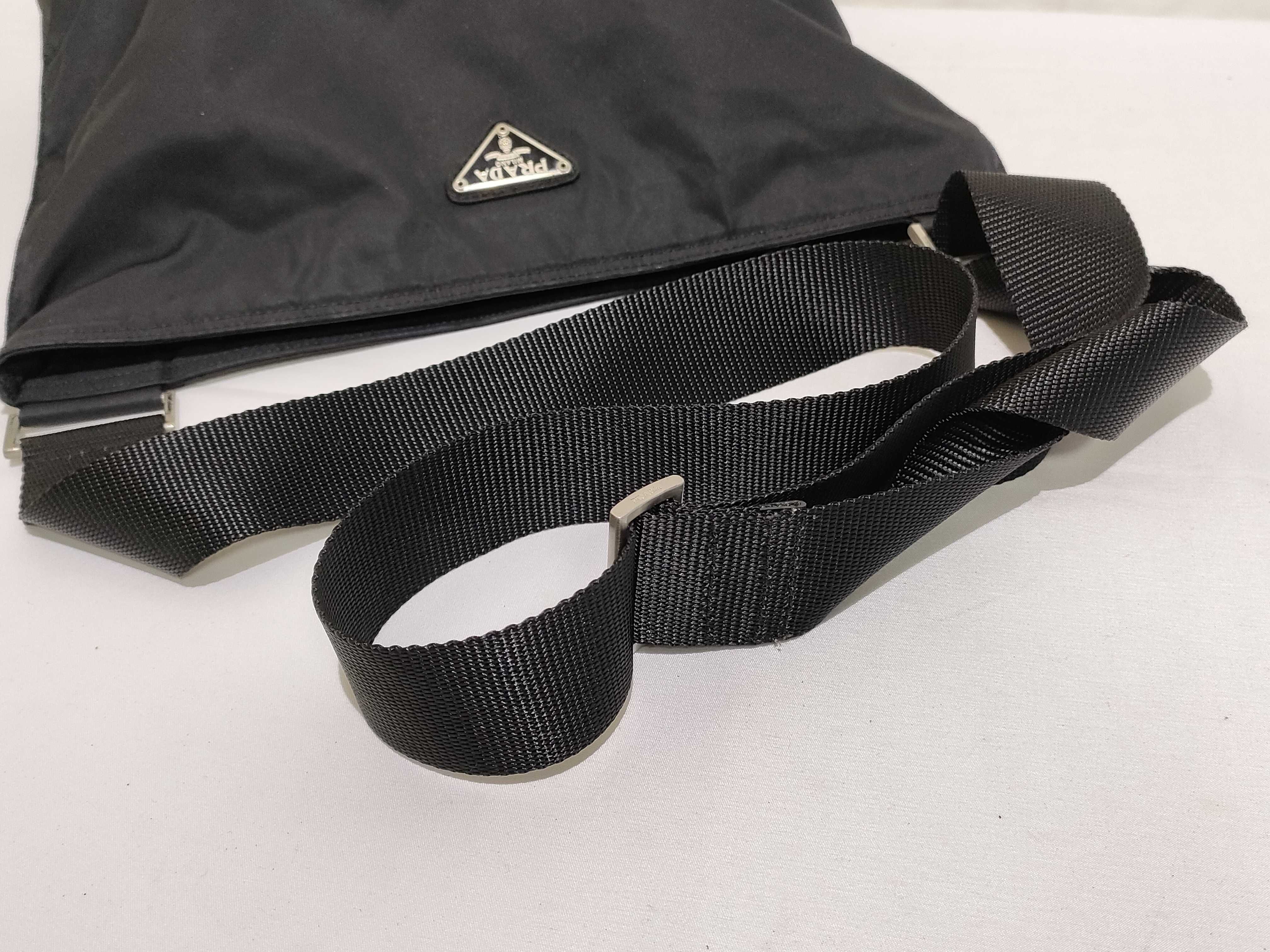 Nylon Shoulder Bag with Triangle Logo — view 3