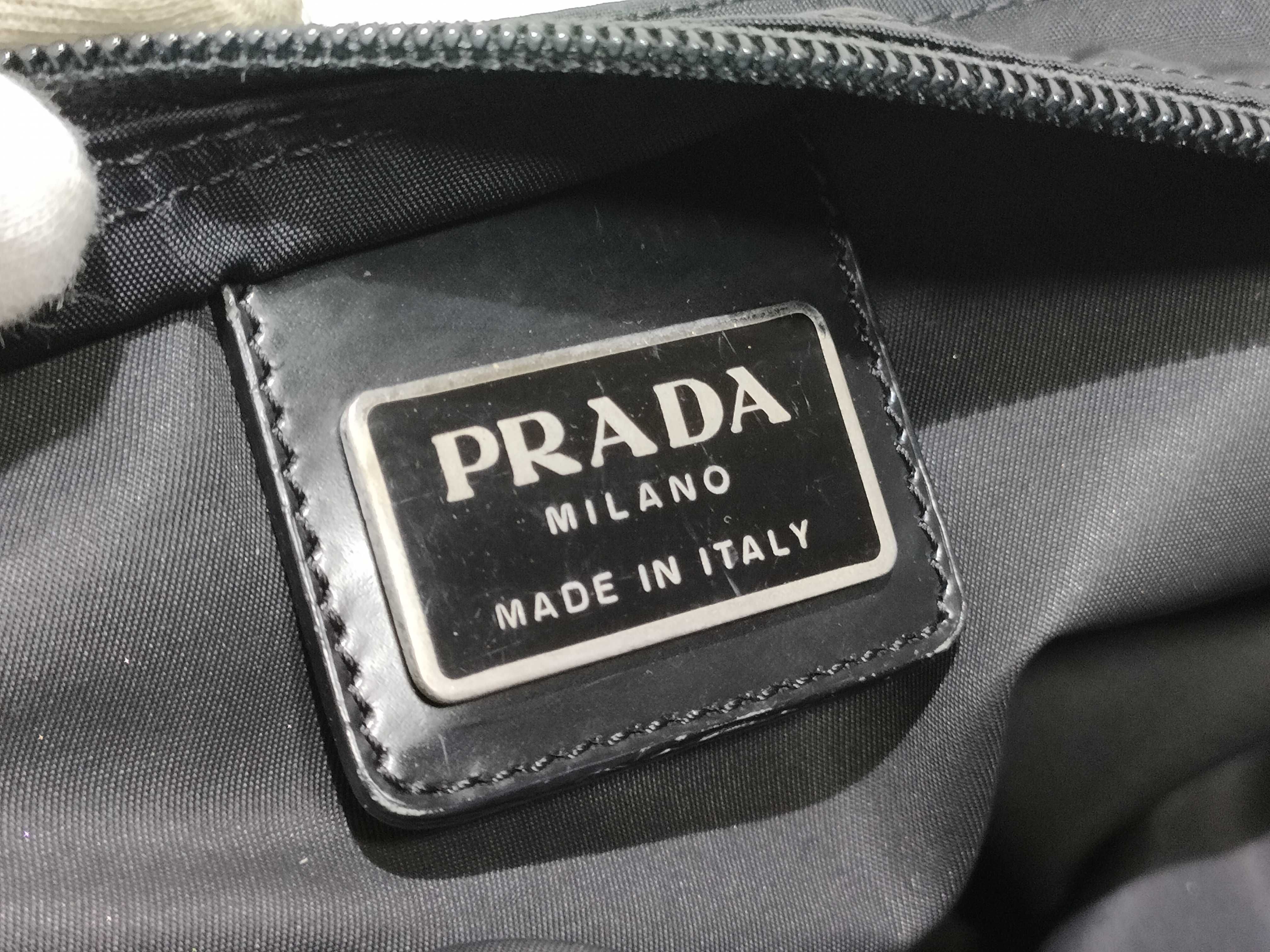 Nylon Shoulder Bag with Triangle Logo — view 10