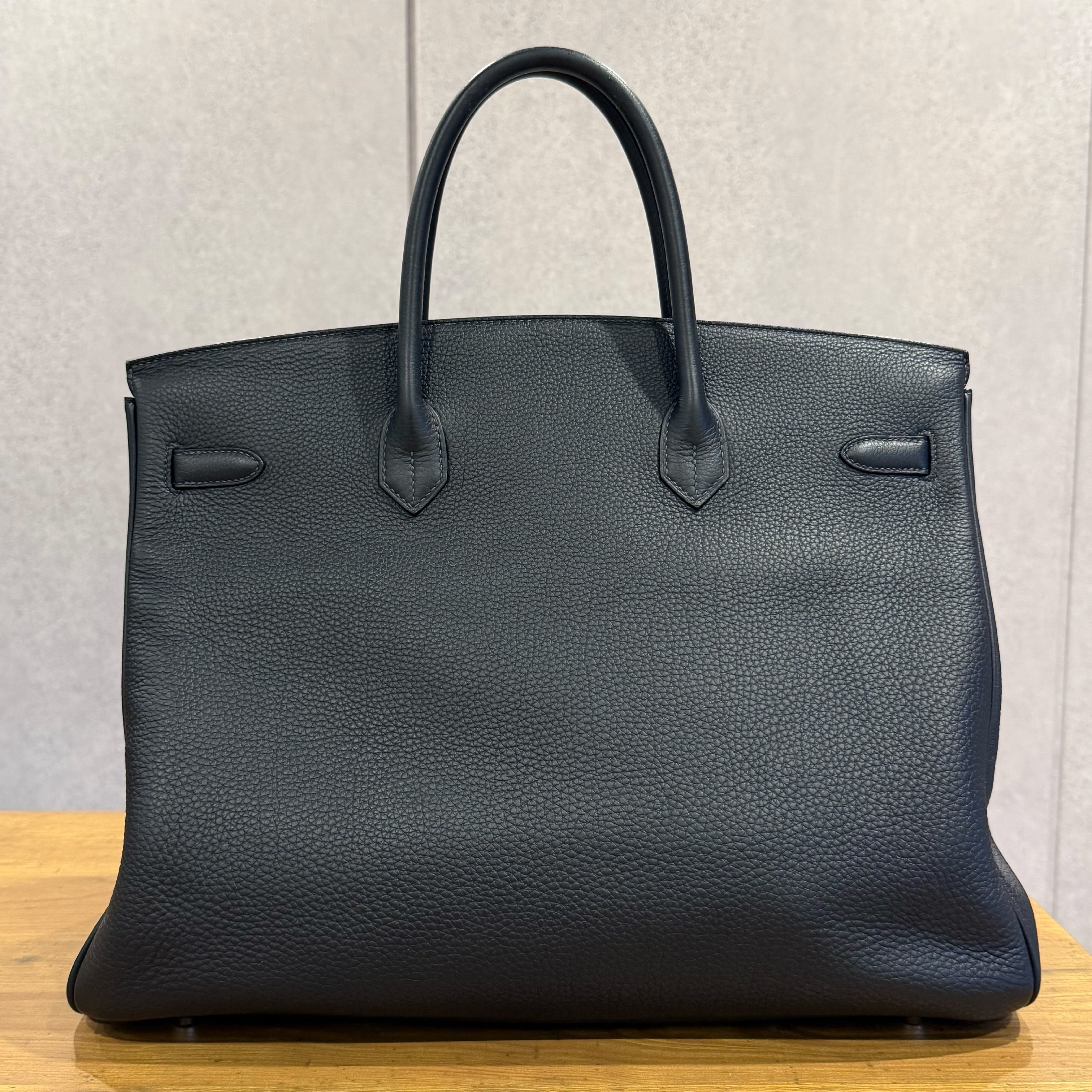 Birkin 40 Black Togo Leather, Silver Hardware, B Stamp Handbag — view 2