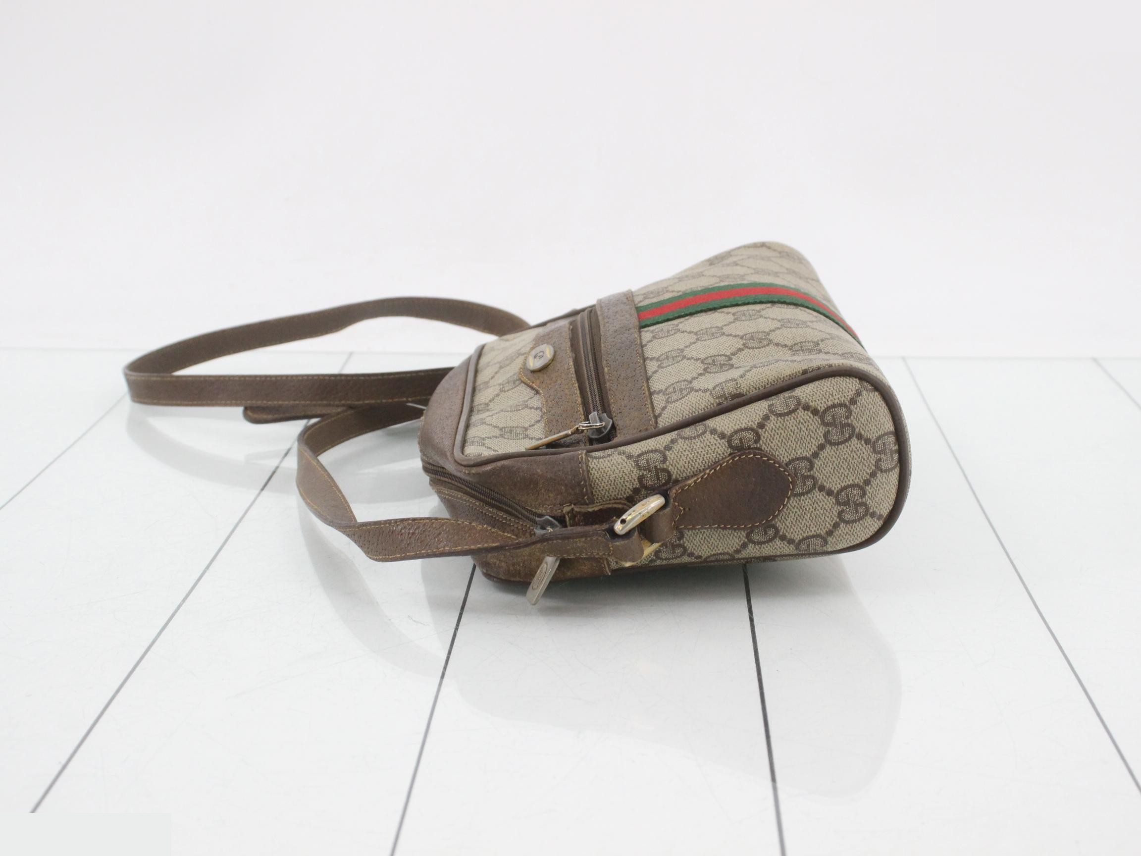 Old Gucci GG pattern hardware shoulder bag, Sherry line — view 4