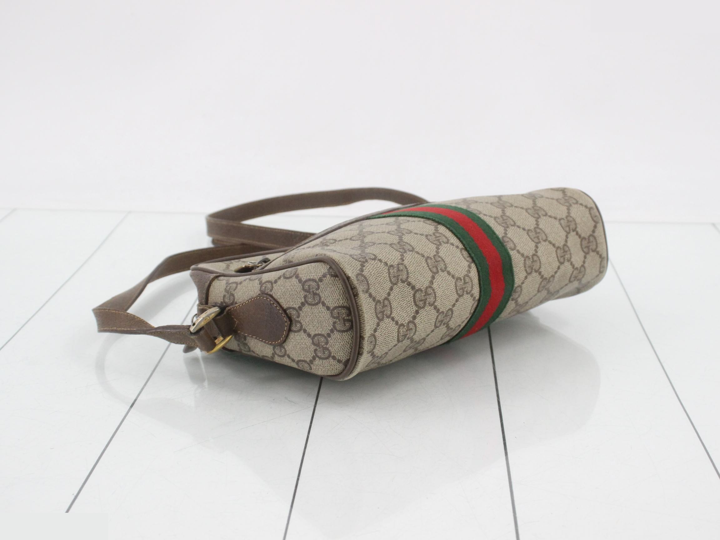 Old Gucci GG pattern hardware shoulder bag, Sherry line — view 5