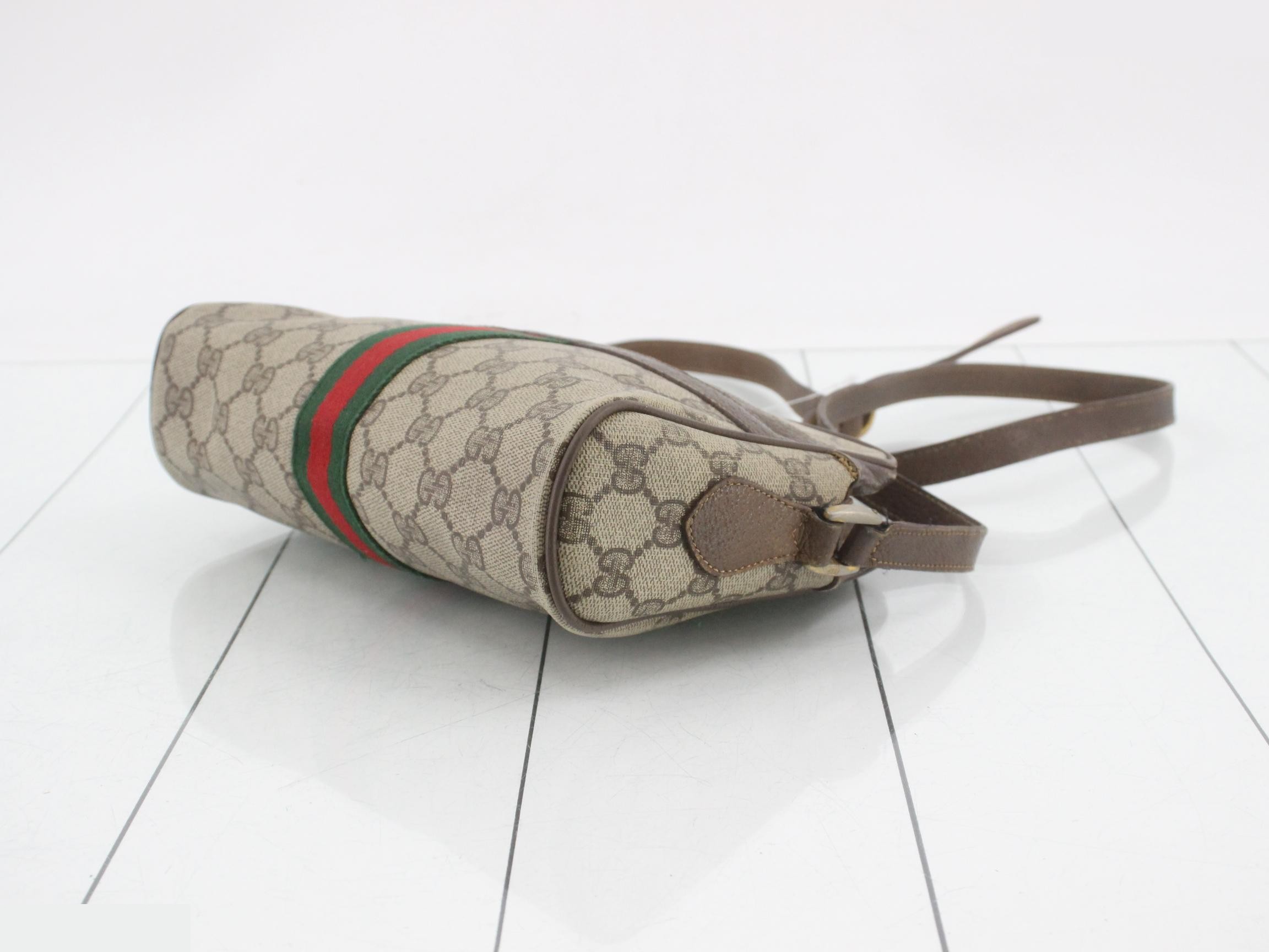 Old Gucci GG pattern hardware shoulder bag, Sherry line — view 6