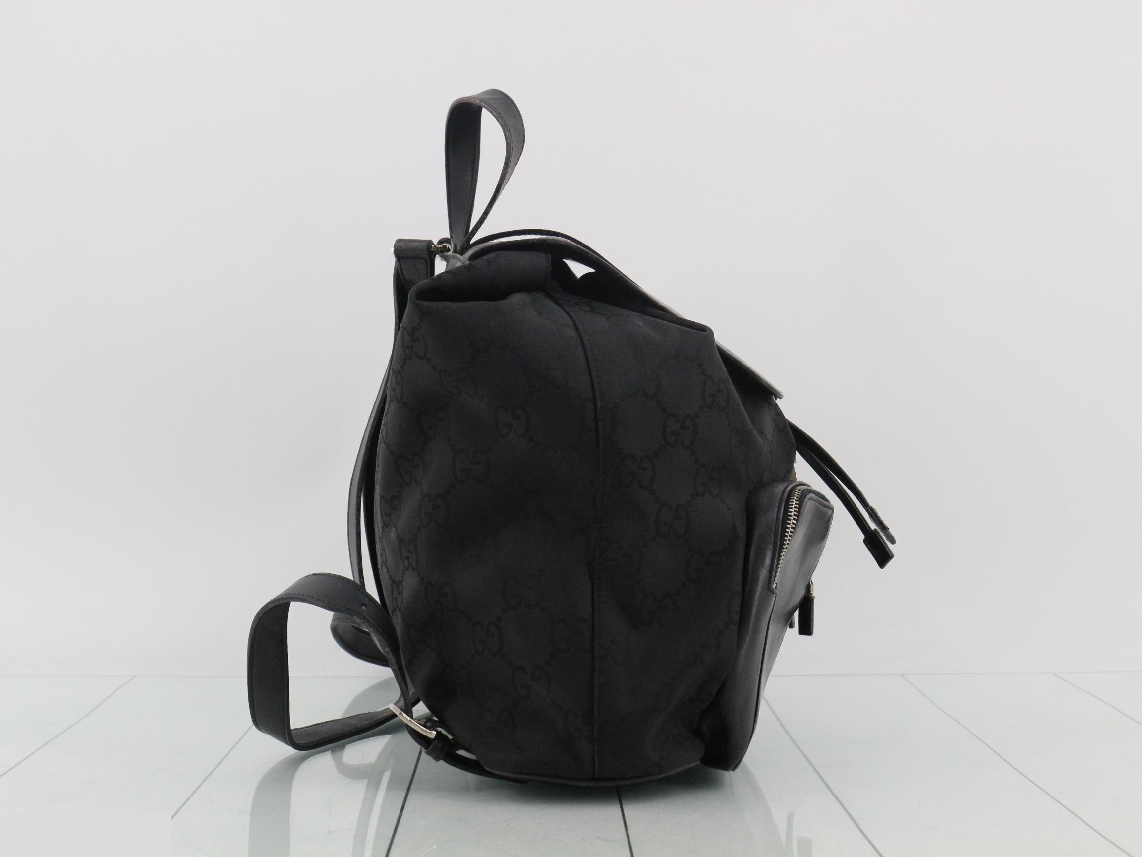Jackie GG Nylon Leather Backpack 003.0246 — view 4