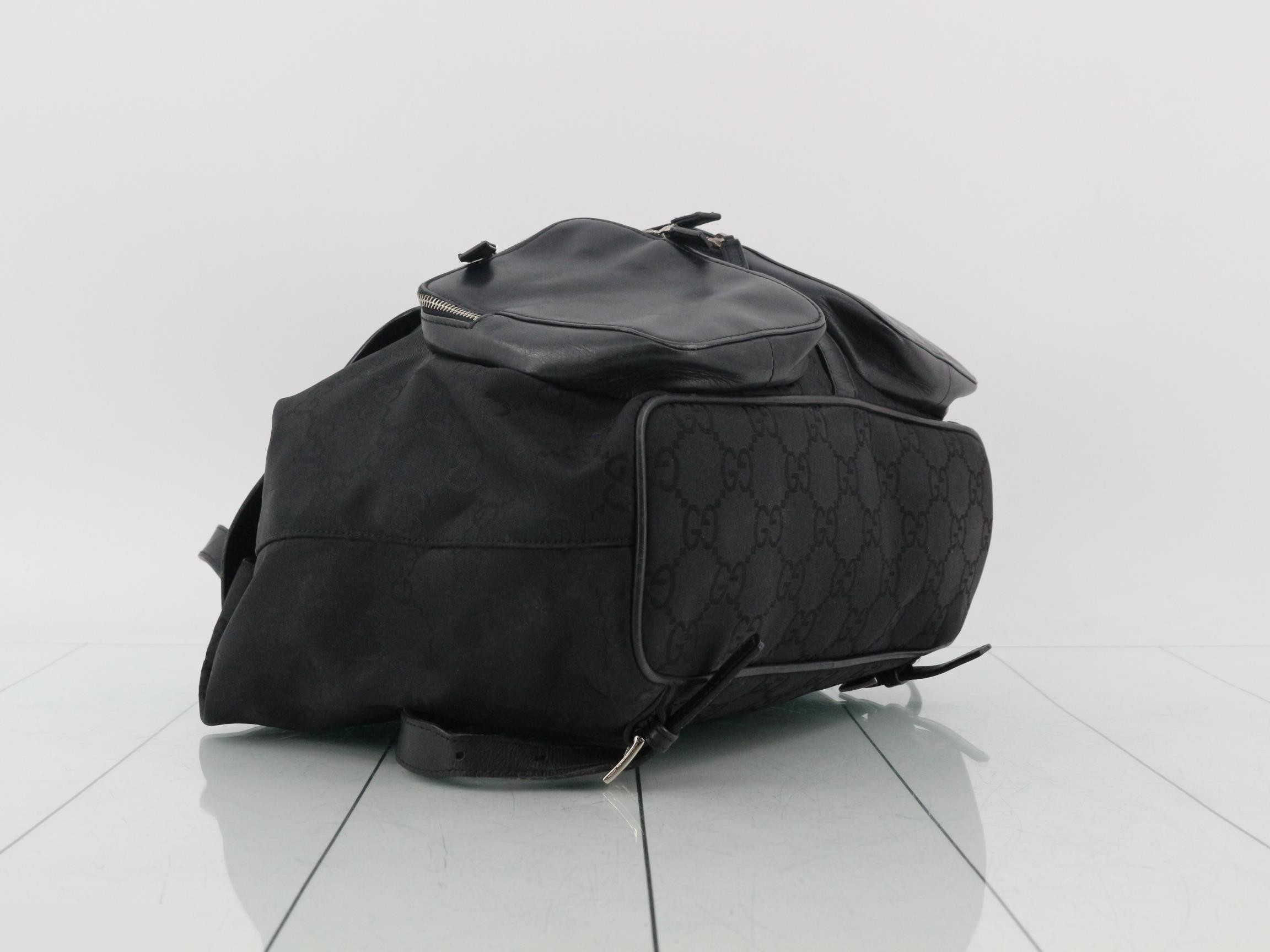 Jackie GG Nylon Leather Backpack 003.0246 — view 5