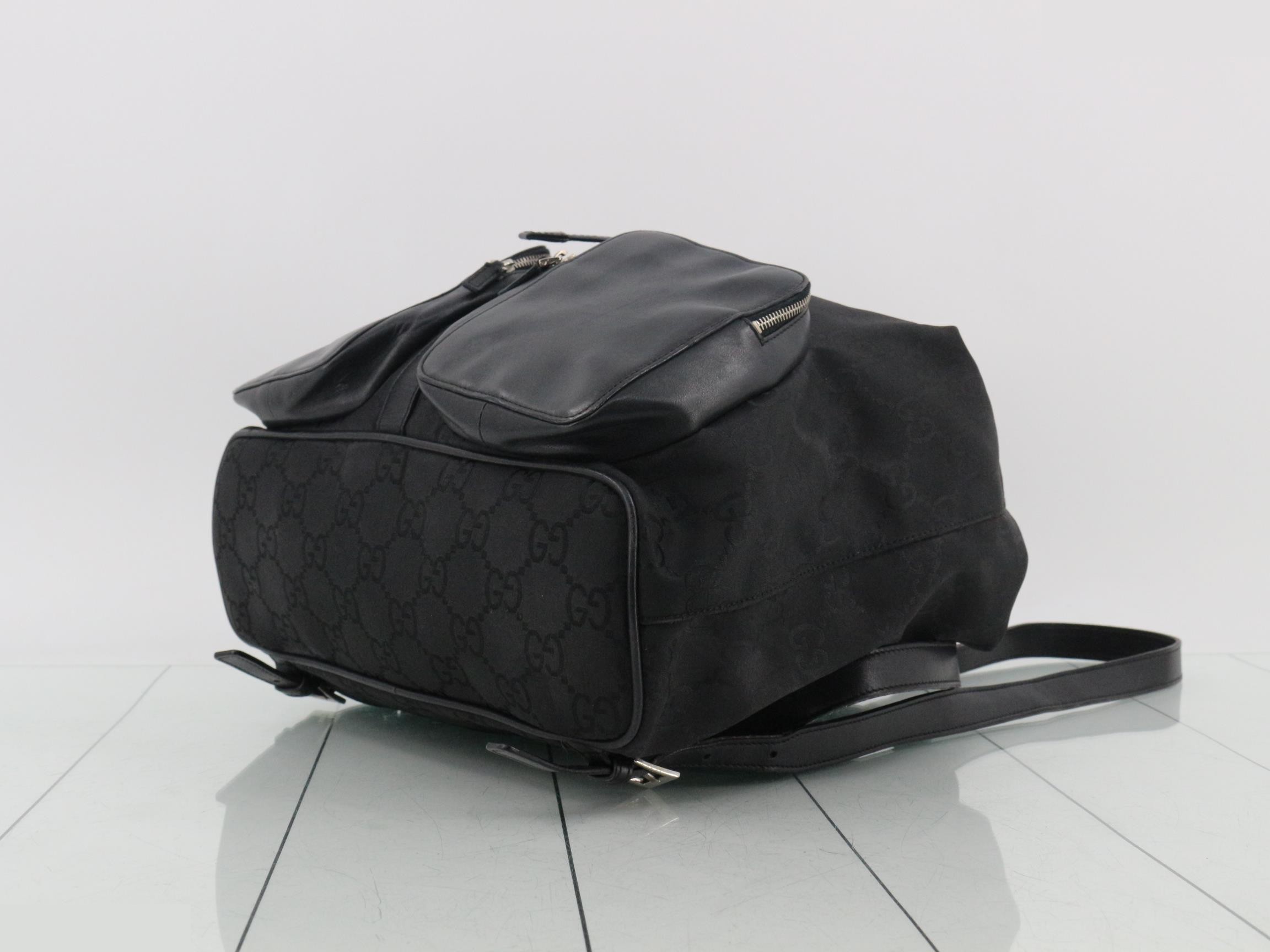 Jackie GG Nylon Leather Backpack 003.0246 — view 6