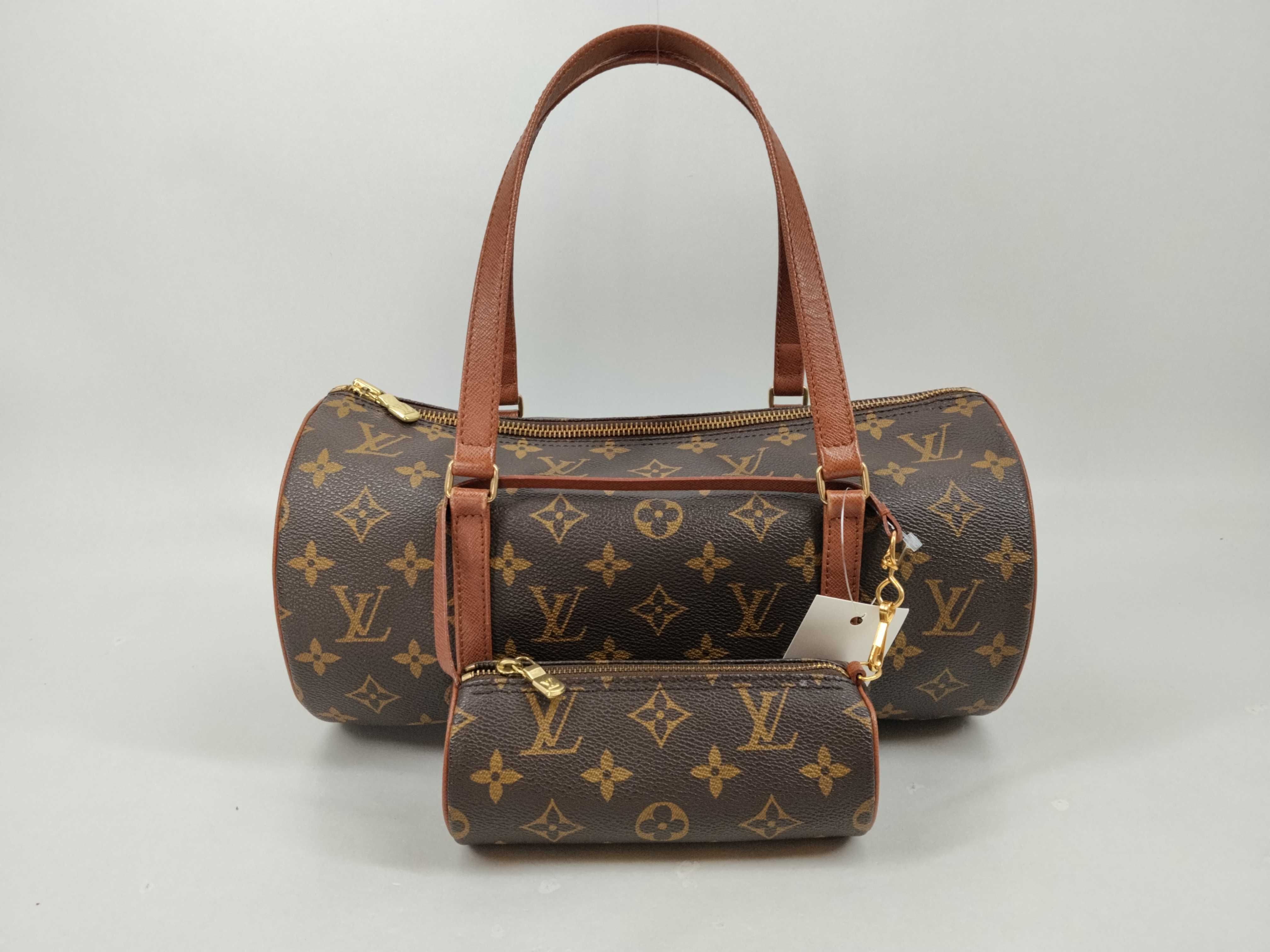Monogram Old Papillon Handbag with Pouch