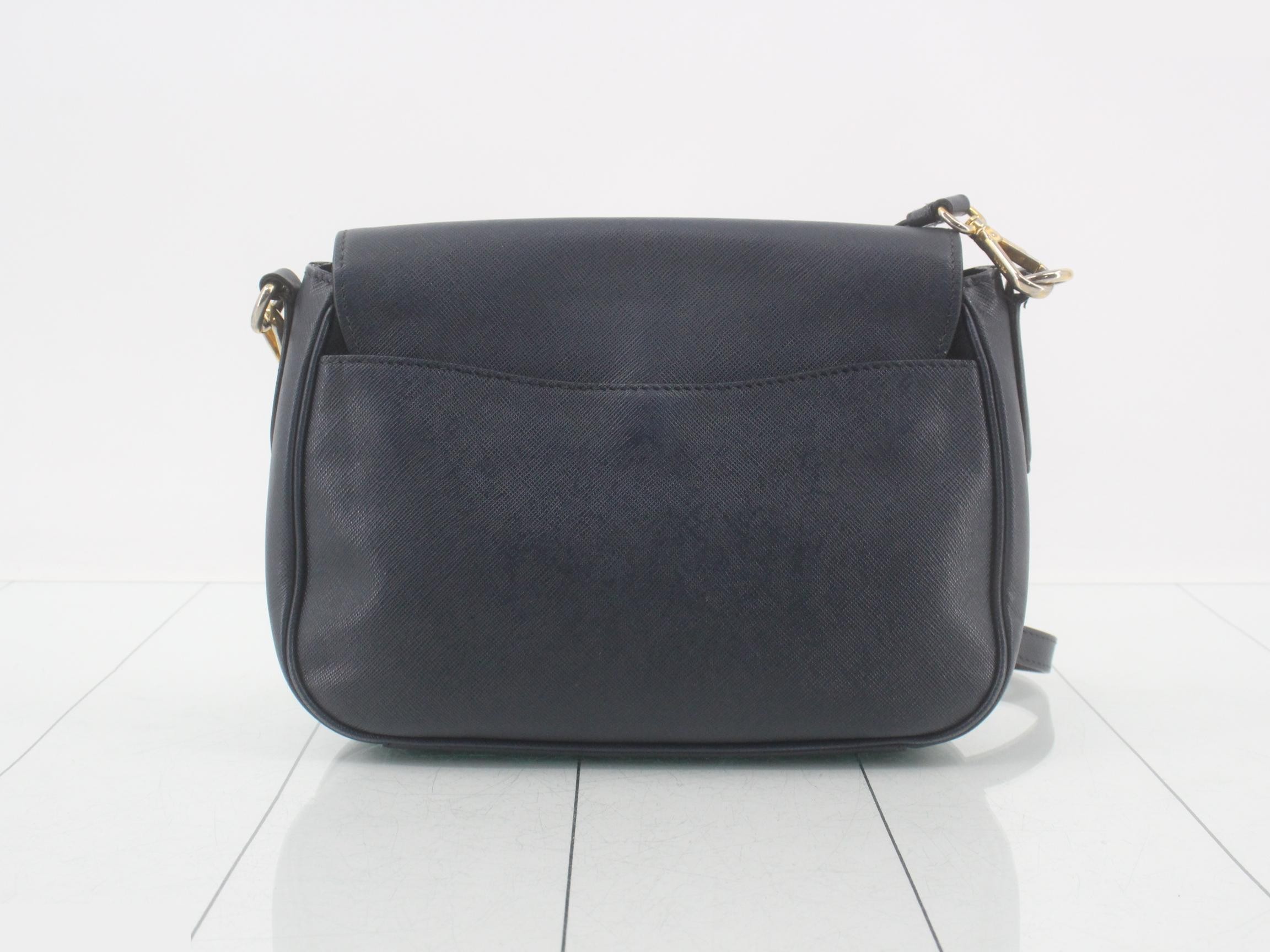 Saffiano Triangle Plate Shoulder Bag — view 2