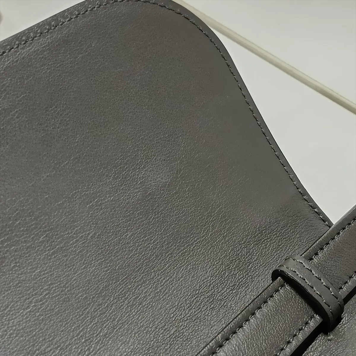 Taboo Medium Leather Shoulder Bag, Gray — view 12