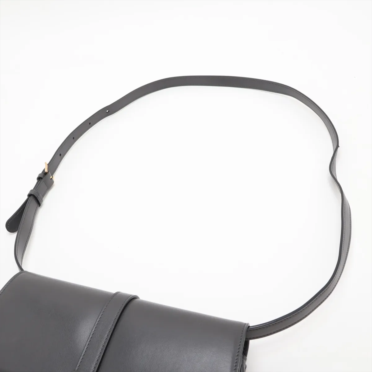 Taboo Medium Leather Shoulder Bag, Gray — view 5