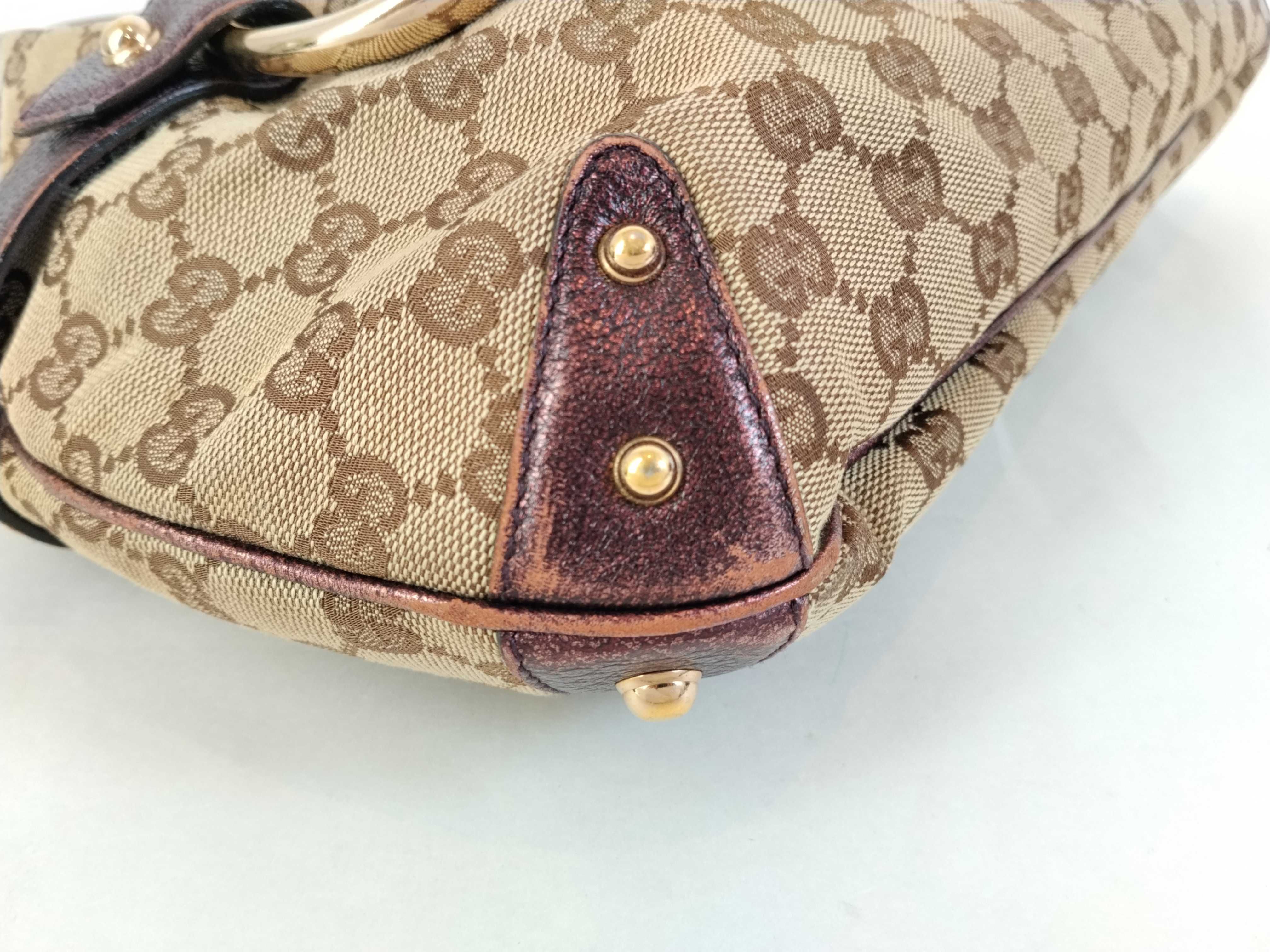 GG Canvas Gucci GG Canvas Horsebit One Shoulder Bag 131026 Shoulder Bag — view 7