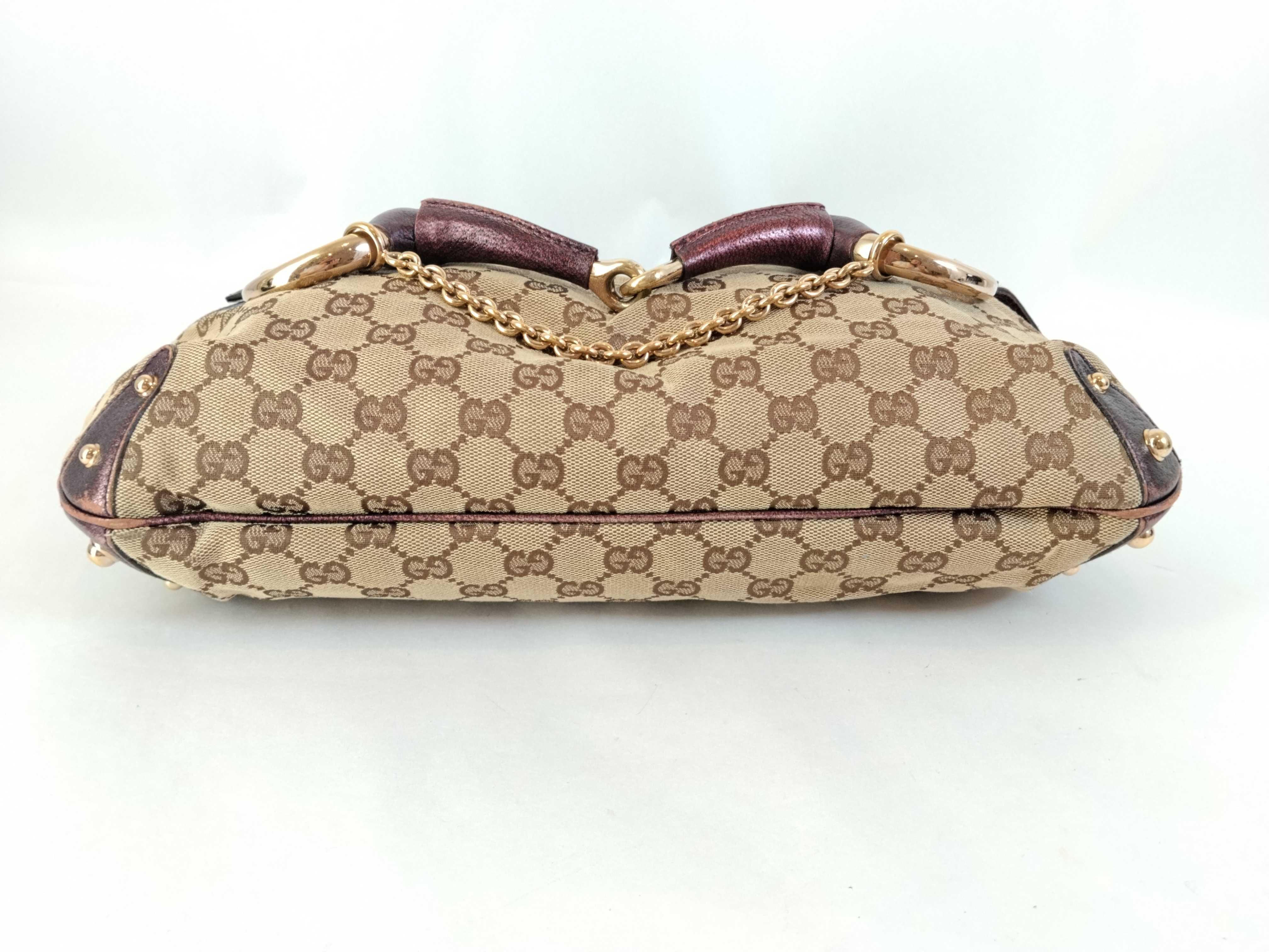 GG Canvas Gucci GG Canvas Horsebit One Shoulder Bag 131026 Shoulder Bag — view 8