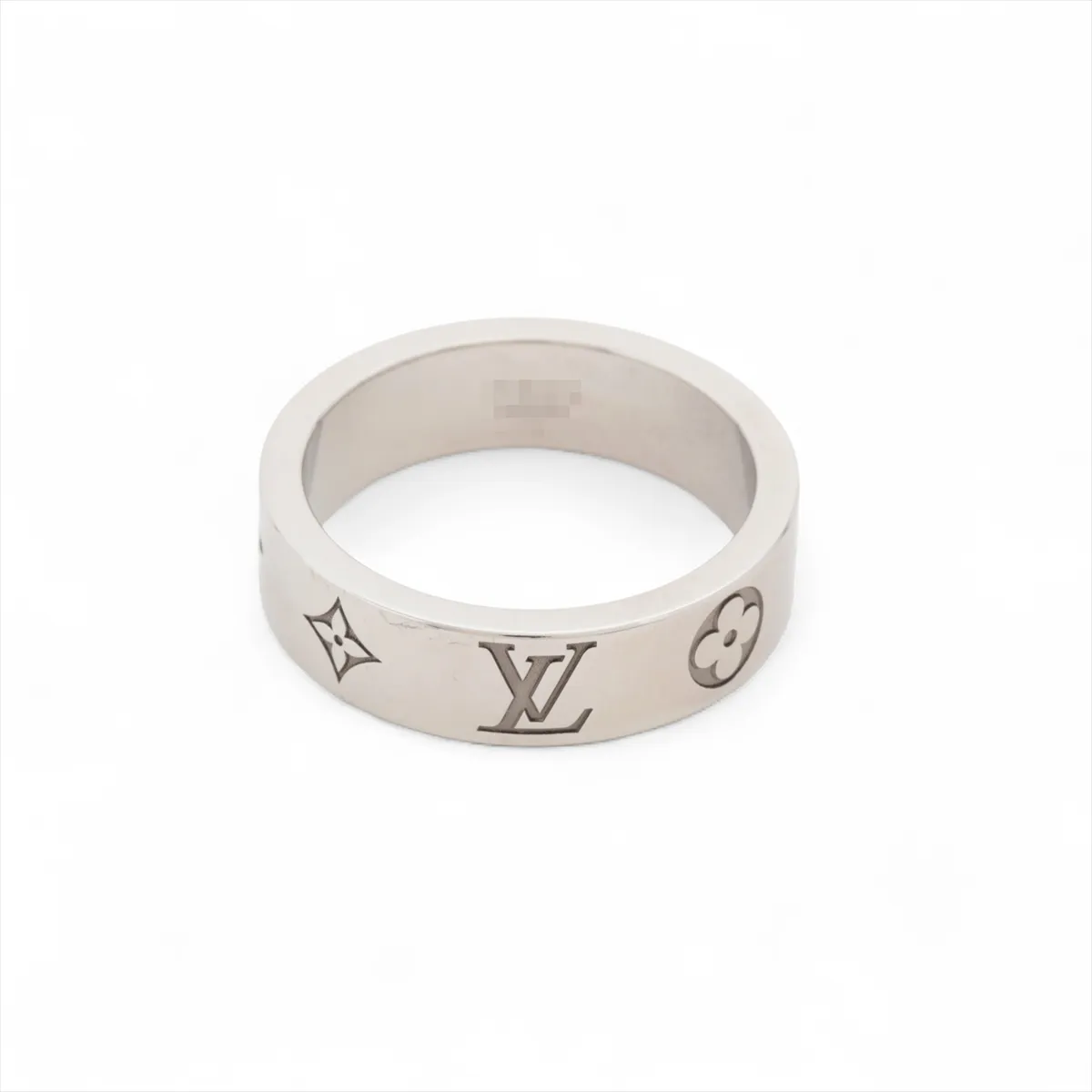 LV Mosaic Ring AK1215, Size L, GP Silver,