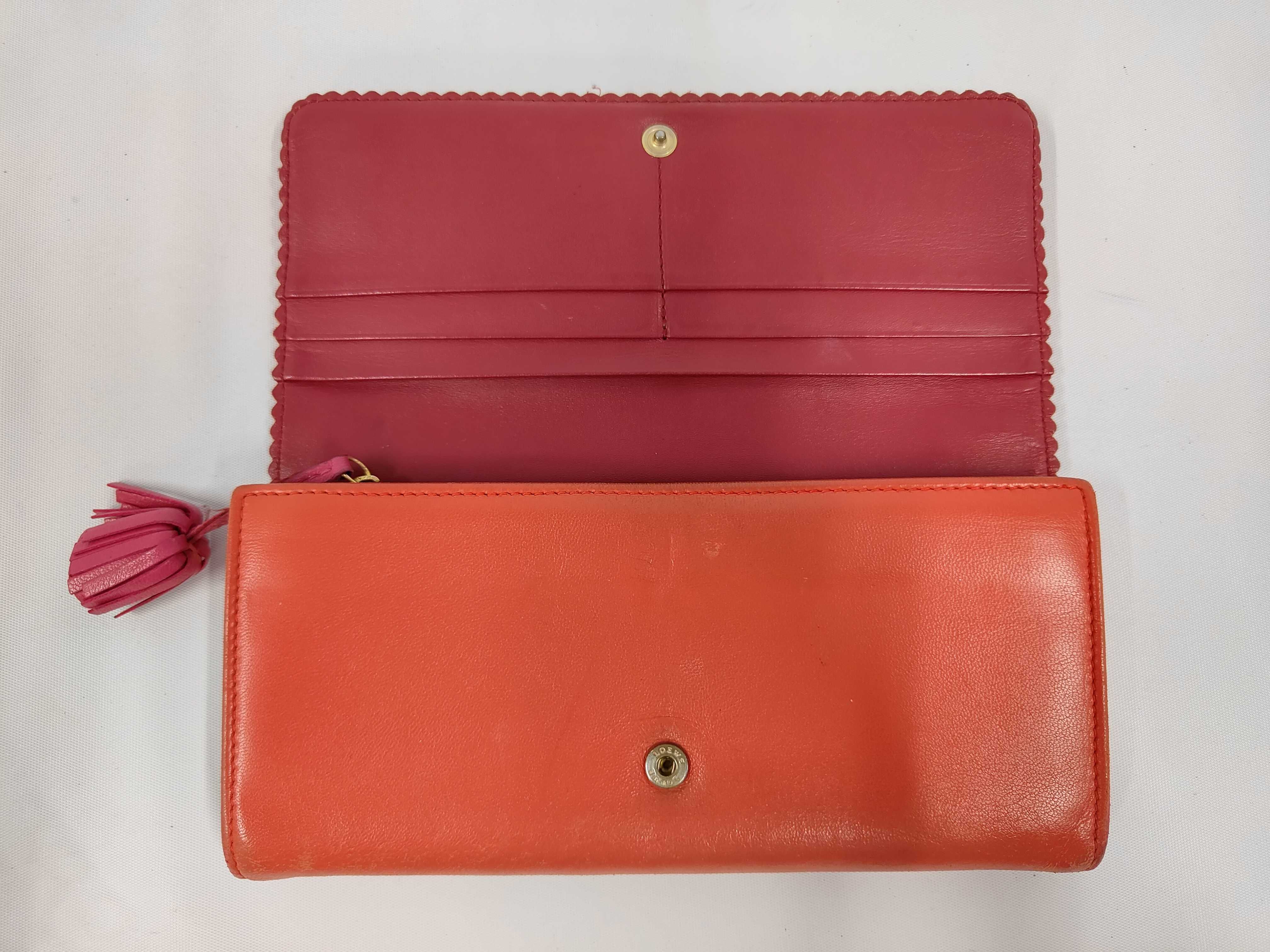 Amazona Bi-fold Wallet, Fringe Leather, Red — view 5