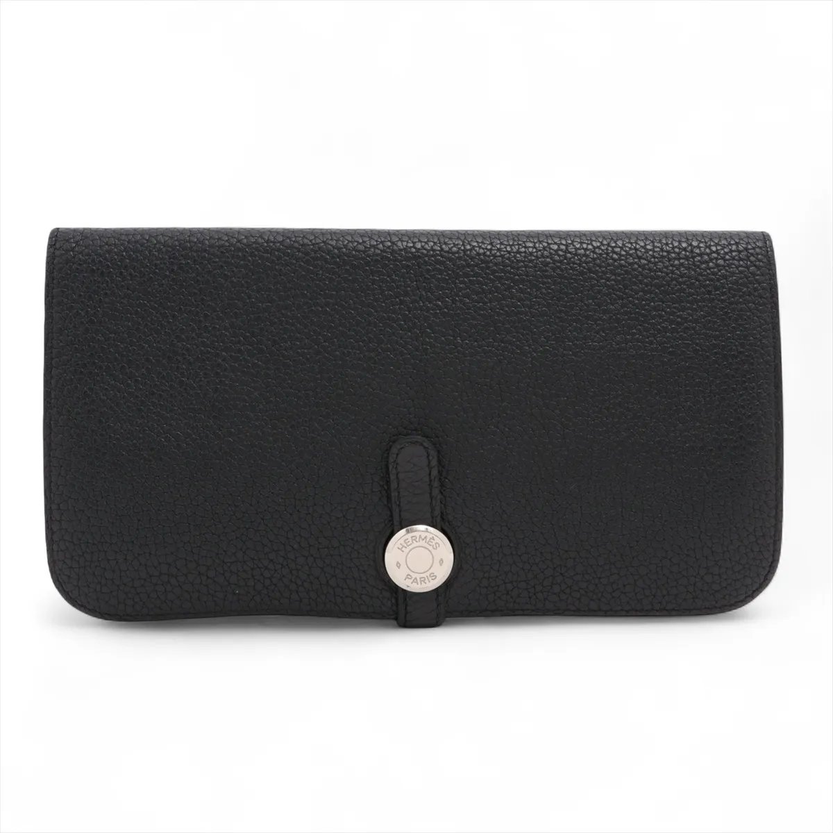 Dogon Recto Verso Togo Long Wallet, Black, Silver Hardware, D: 2019