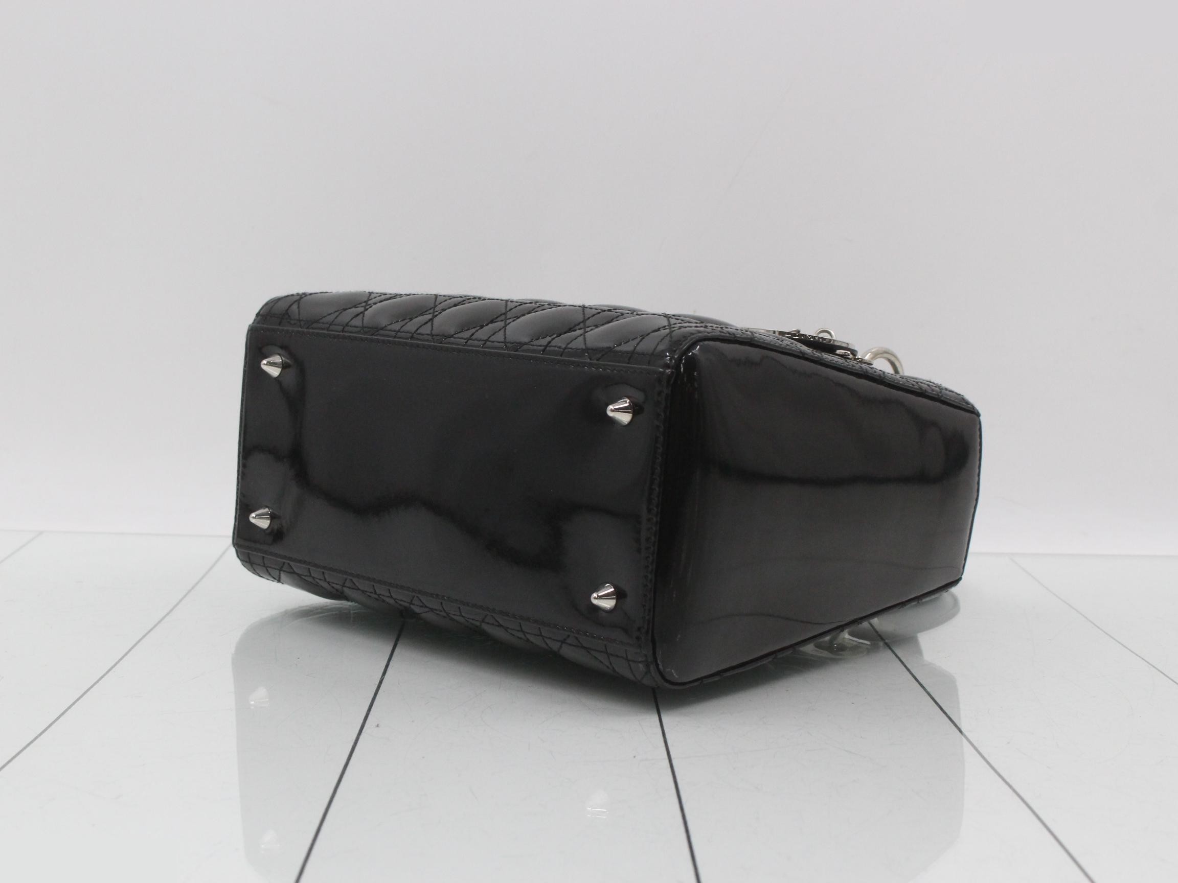 Lady Dior Cannage 2-Way Black Shoulder/Handbag — view 6