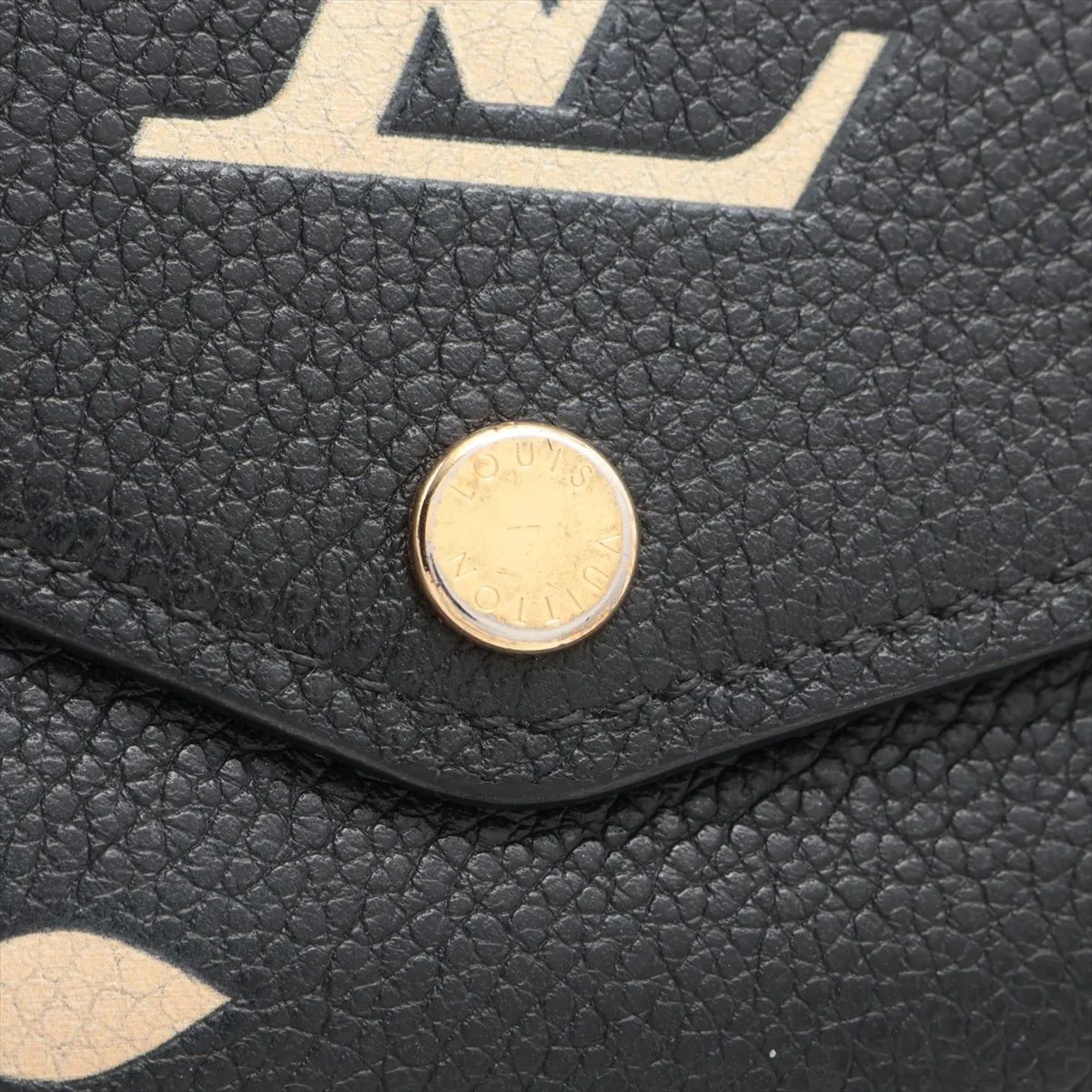 Bicolor Monogram Empreinte Portefeuille Sarah M80496 Noir x Cream Long Wallet (RFID detected) — view 11