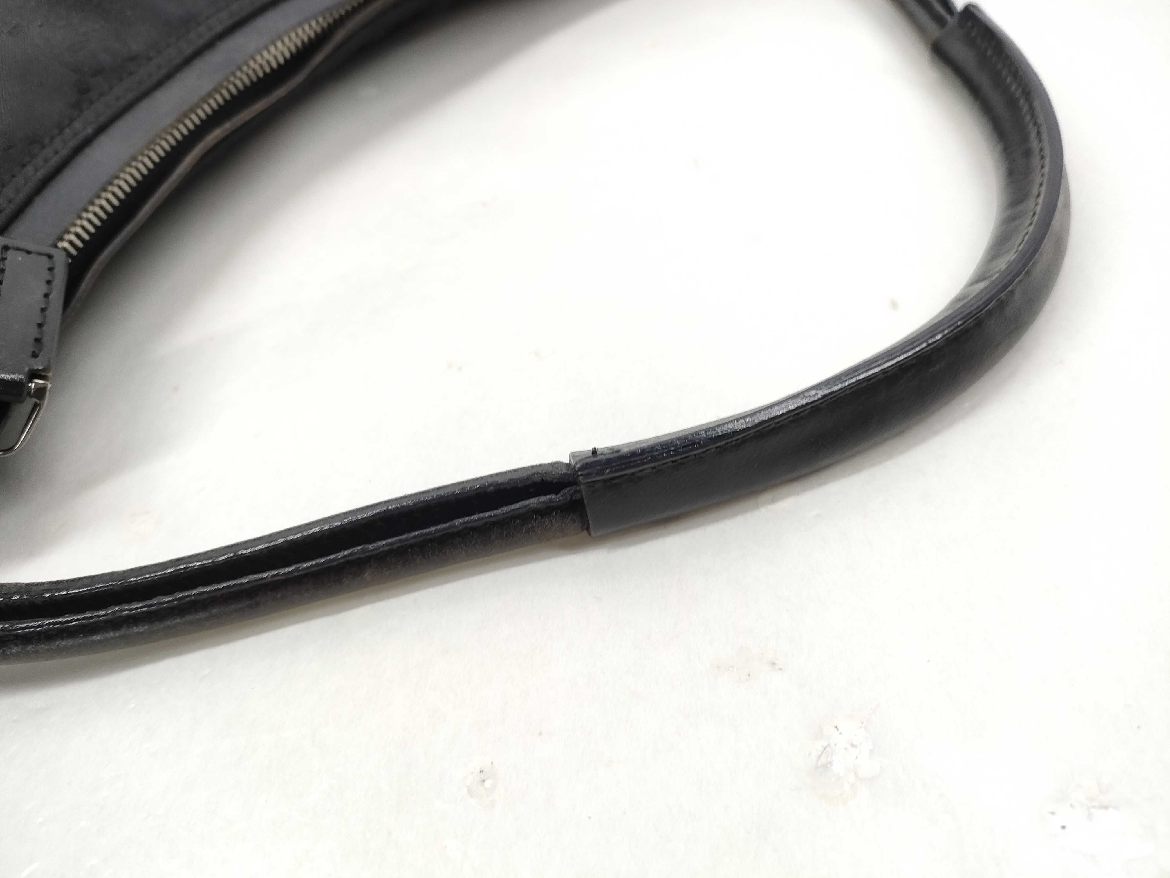 GG Shoulder Bag Black Nylon Leather 001 3766 200047 Shoulder Bag — view 6