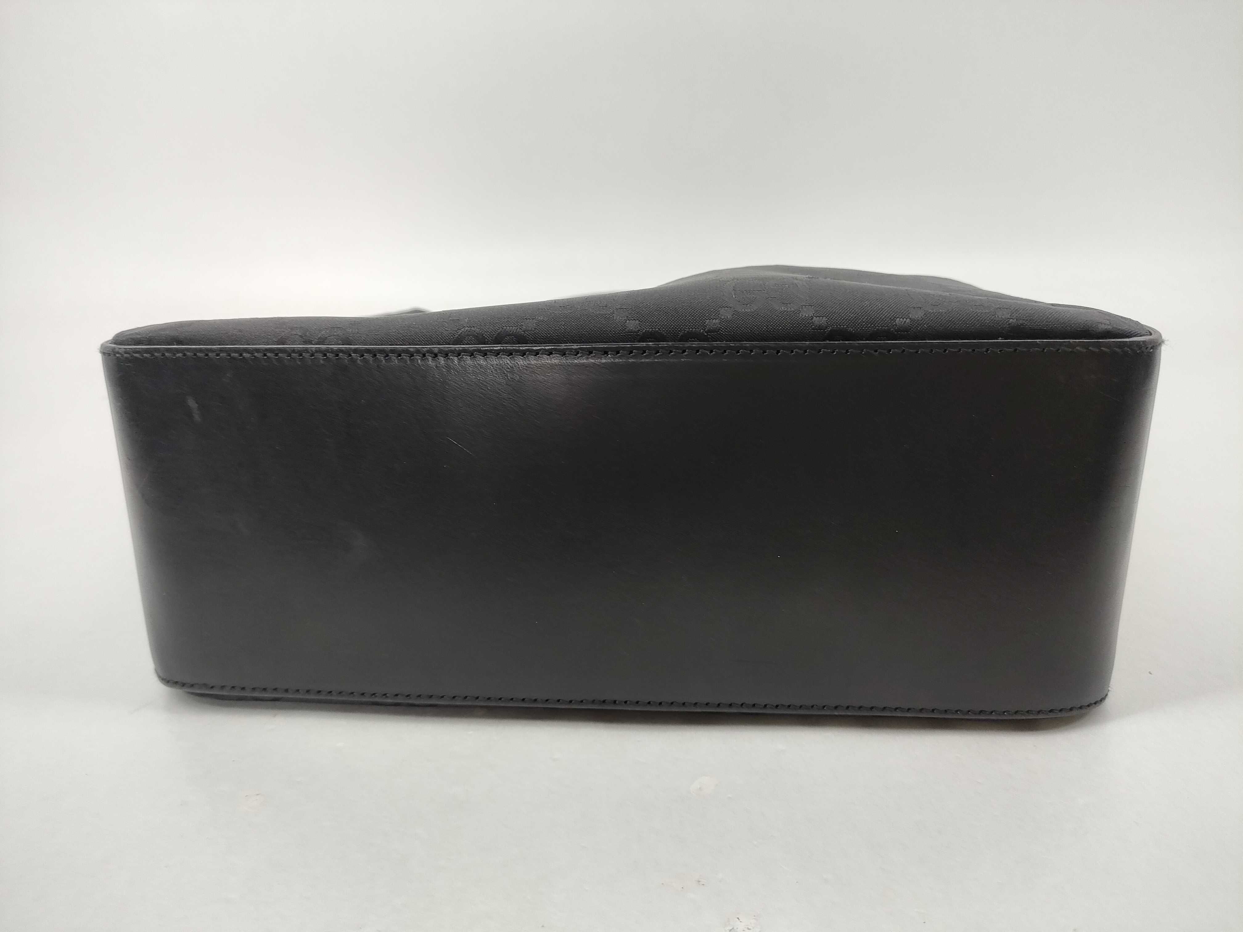 GG Shoulder Bag Black Nylon Leather 001 3766 200047 Shoulder Bag — view 9
