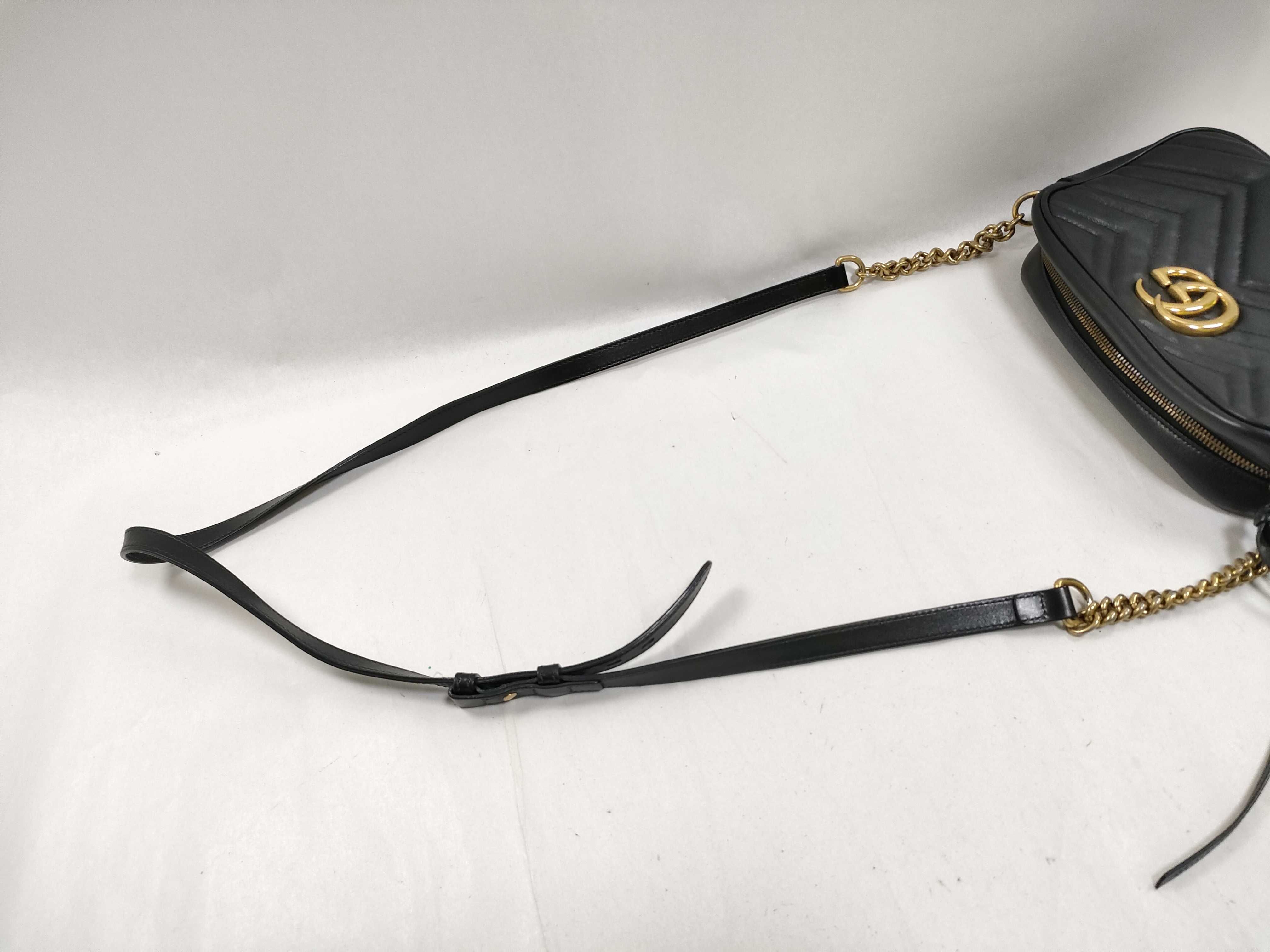 GG Marmont Leather Shoulder Bag, Black, 447632 (Shoulder Bag) — view 3