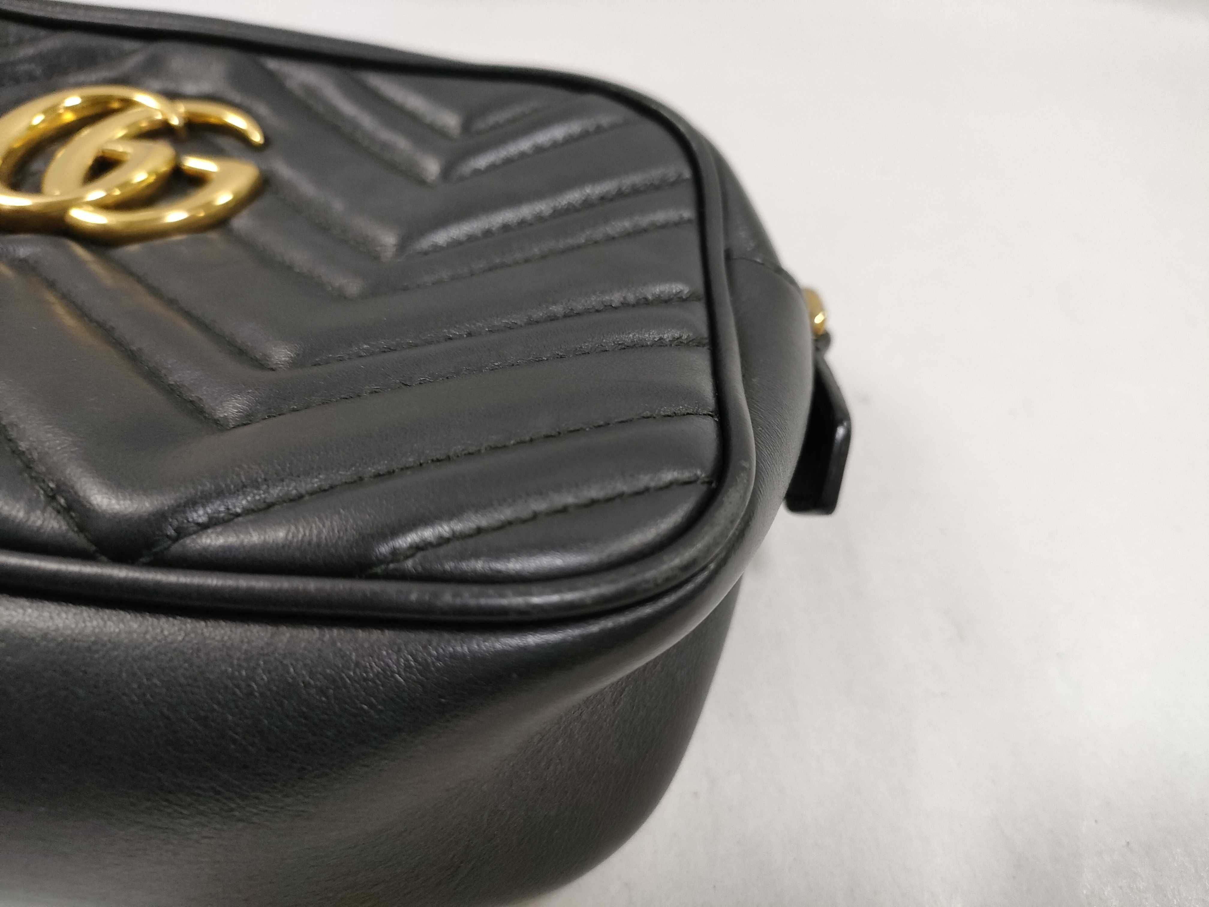 GG Marmont Leather Shoulder Bag, Black, 447632 (Shoulder Bag) — view 8