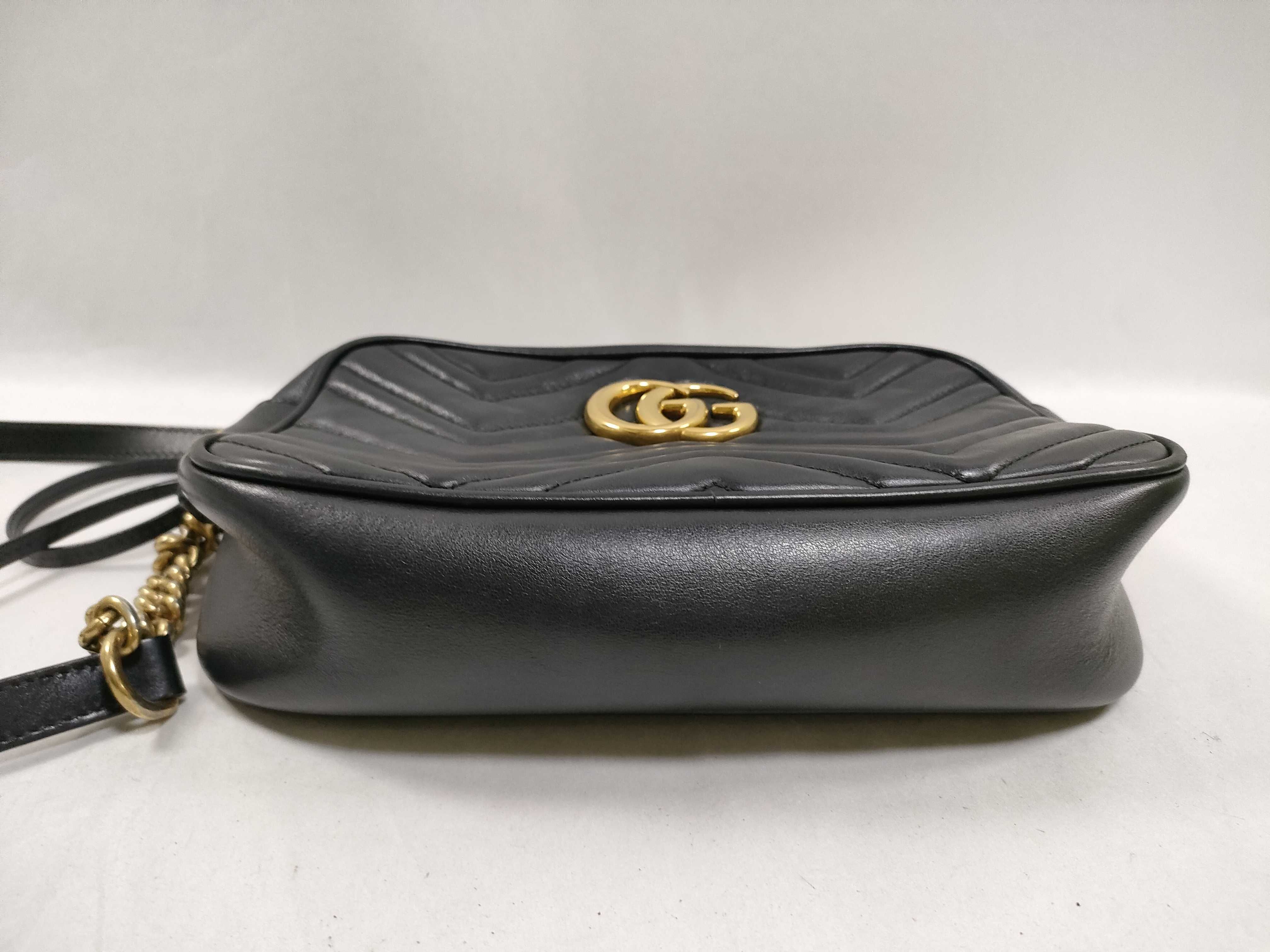 GG Marmont Leather Shoulder Bag, Black, 447632 (Shoulder Bag) — view 9