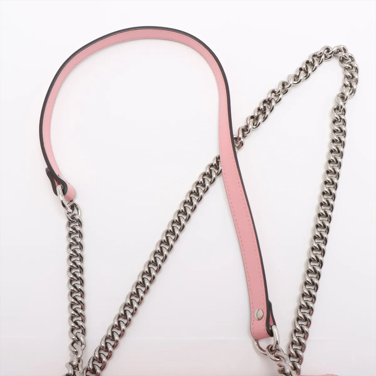 GG Marmont Leather Chain Shoulder Bag, Pink, 446744 — view 6