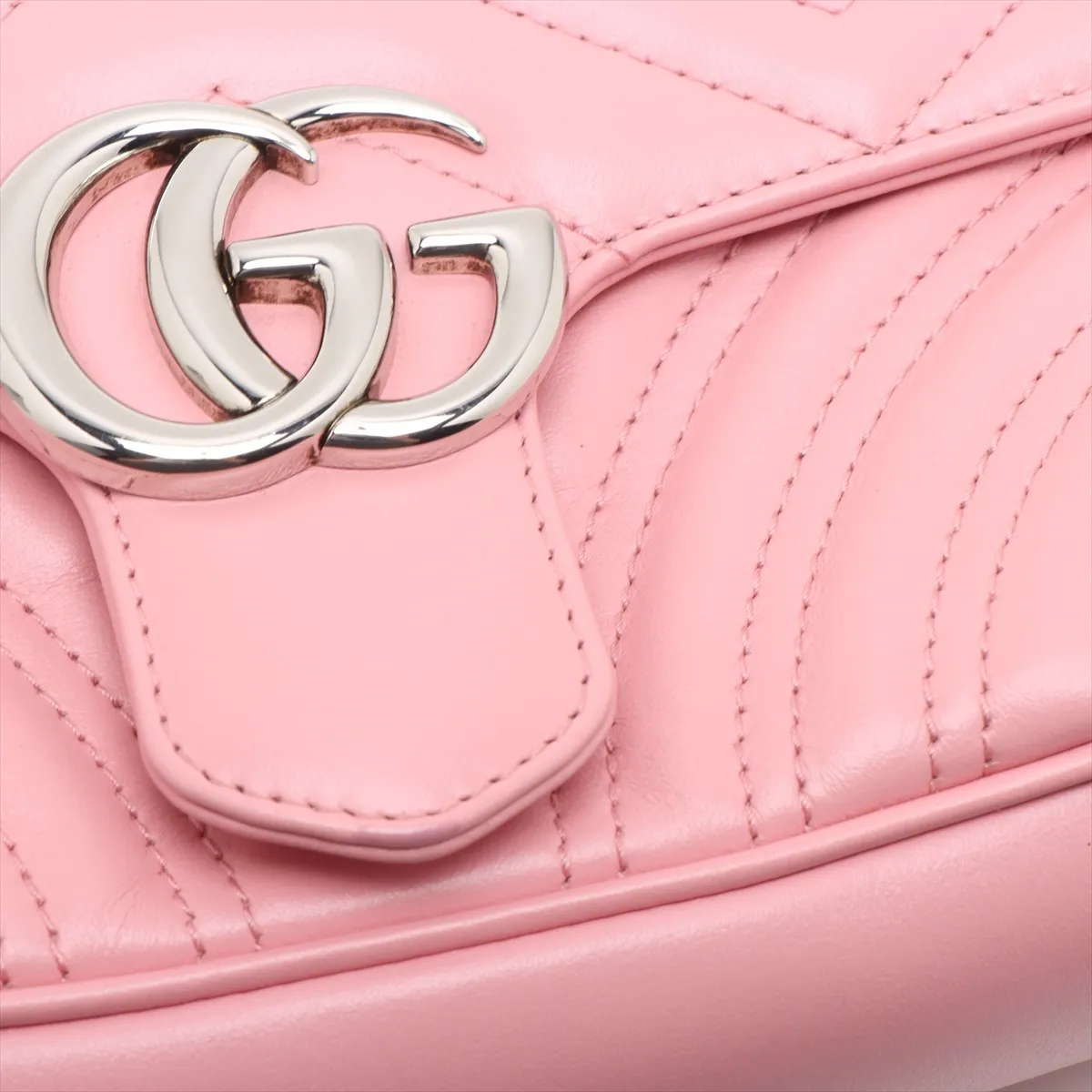 GG Marmont Leather Chain Shoulder Bag, Pink, 446744 — view 10