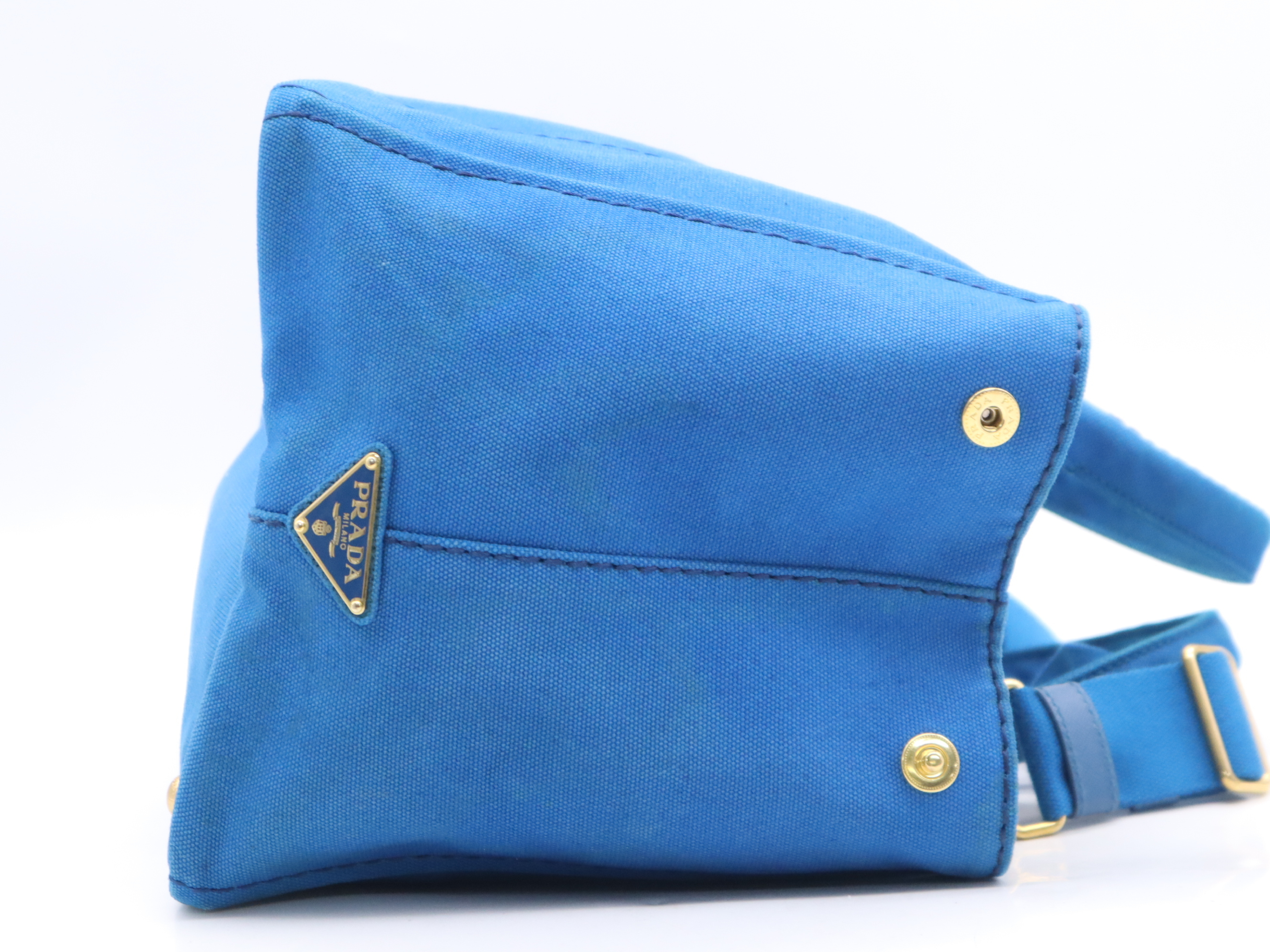 Canapa Tote Bag, Blue, with Shoulder Strap — view 5