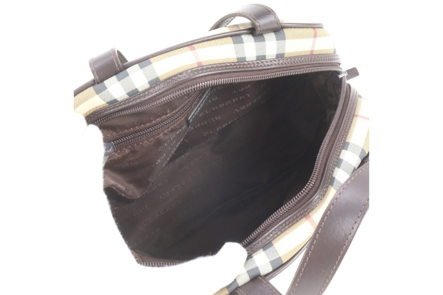 Nova Check Leather Tote Bag — view 7