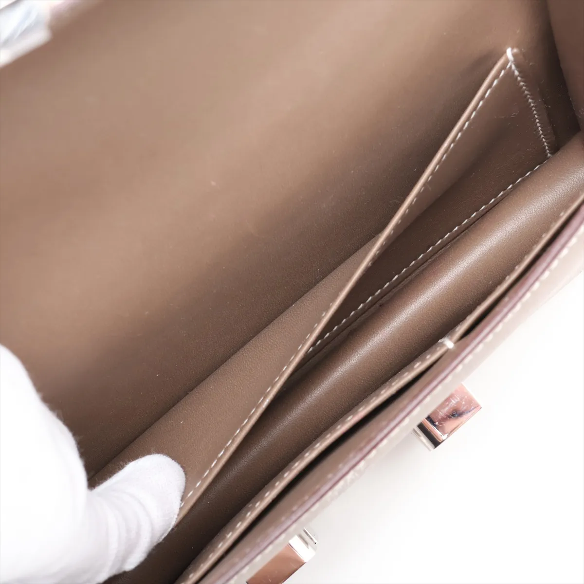 [Individually packaged] Hermes Constance Elan Miroir Veau Epsom Etoupe Silver Hardware W:2024 with mirror — view 7