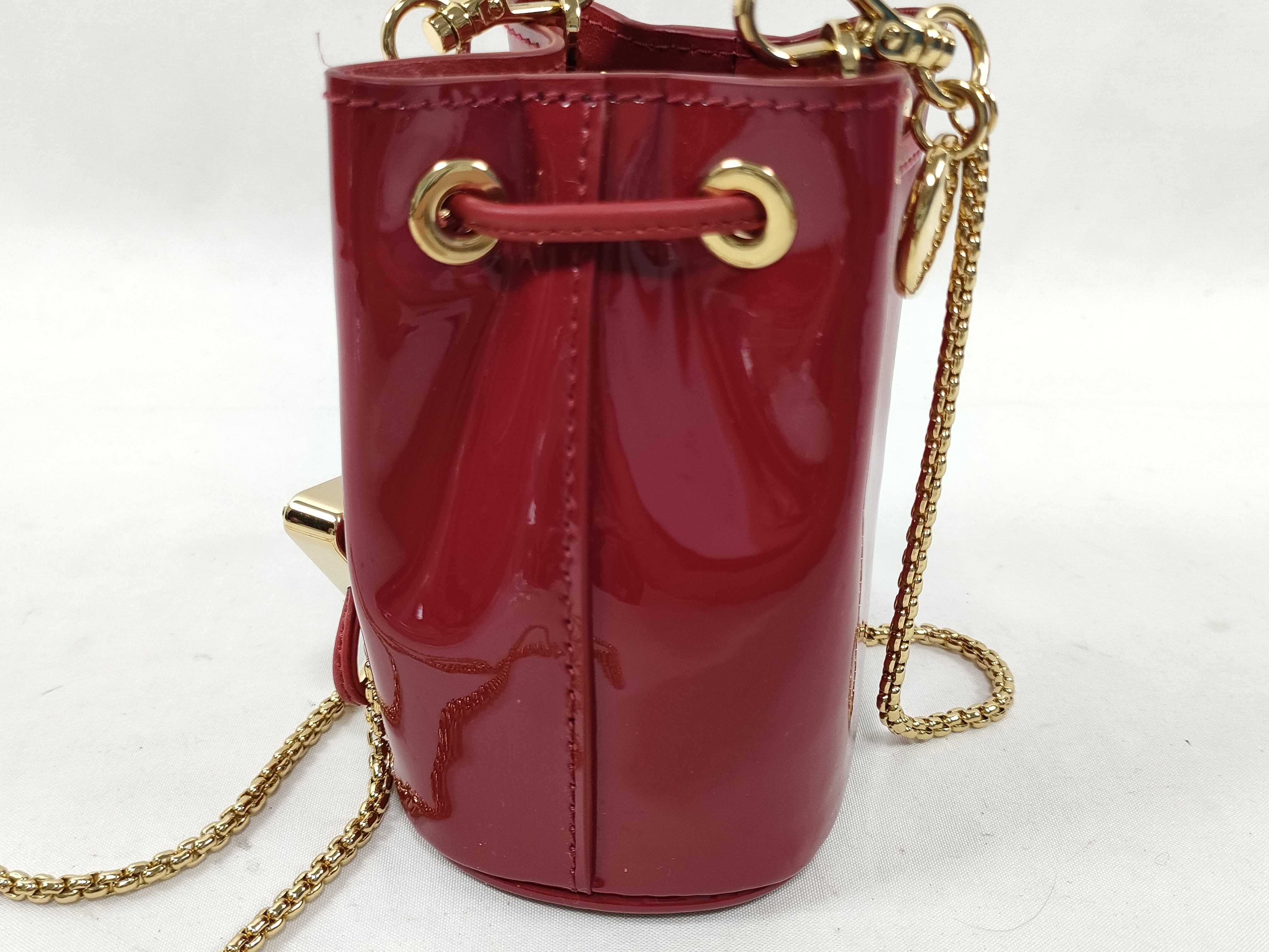 patent leather chain shoulder bag, red, 1NR016 (shoulder bag) — view 12