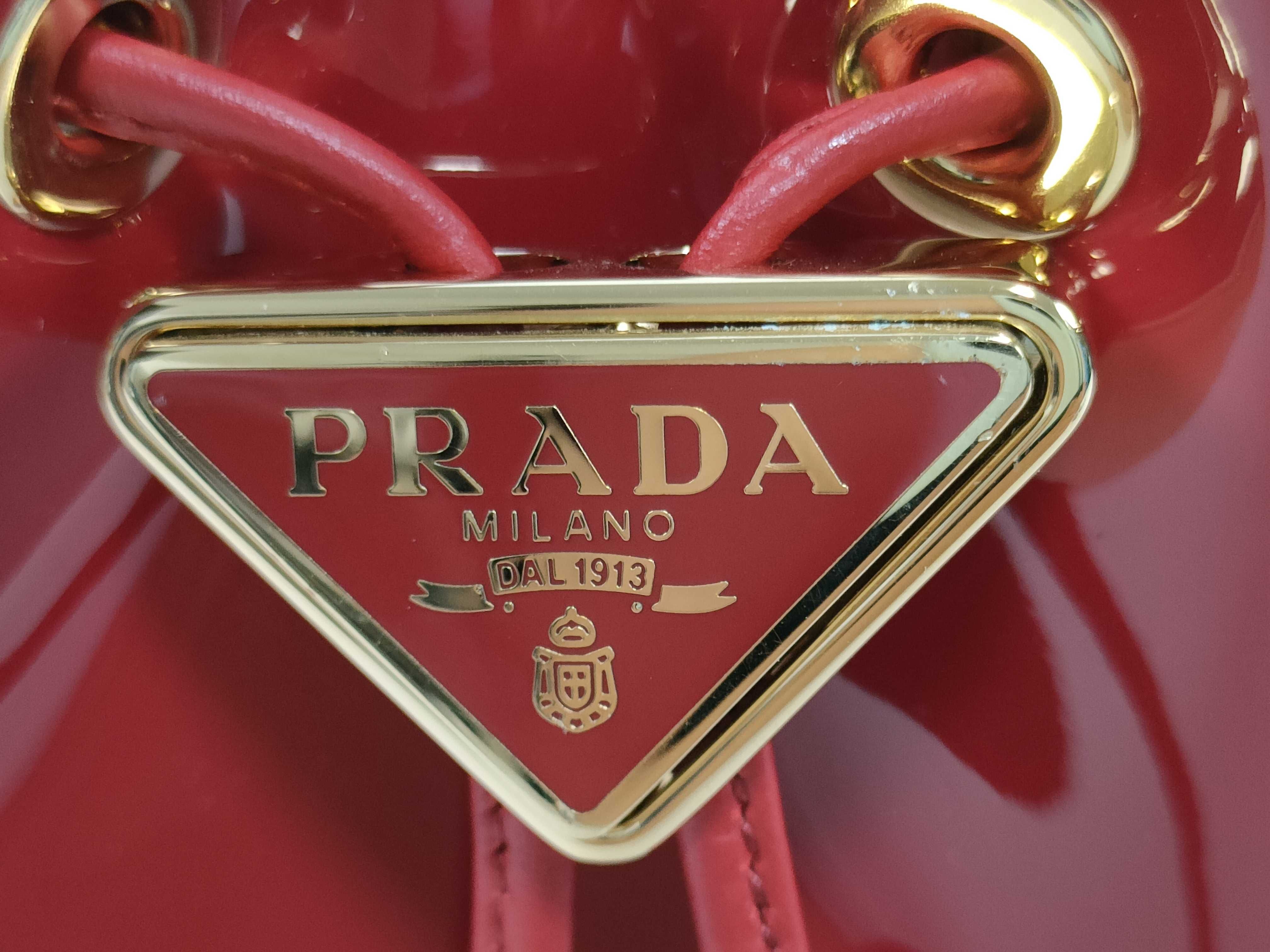 patent leather chain shoulder bag, red, 1NR016 (shoulder bag) — view 7