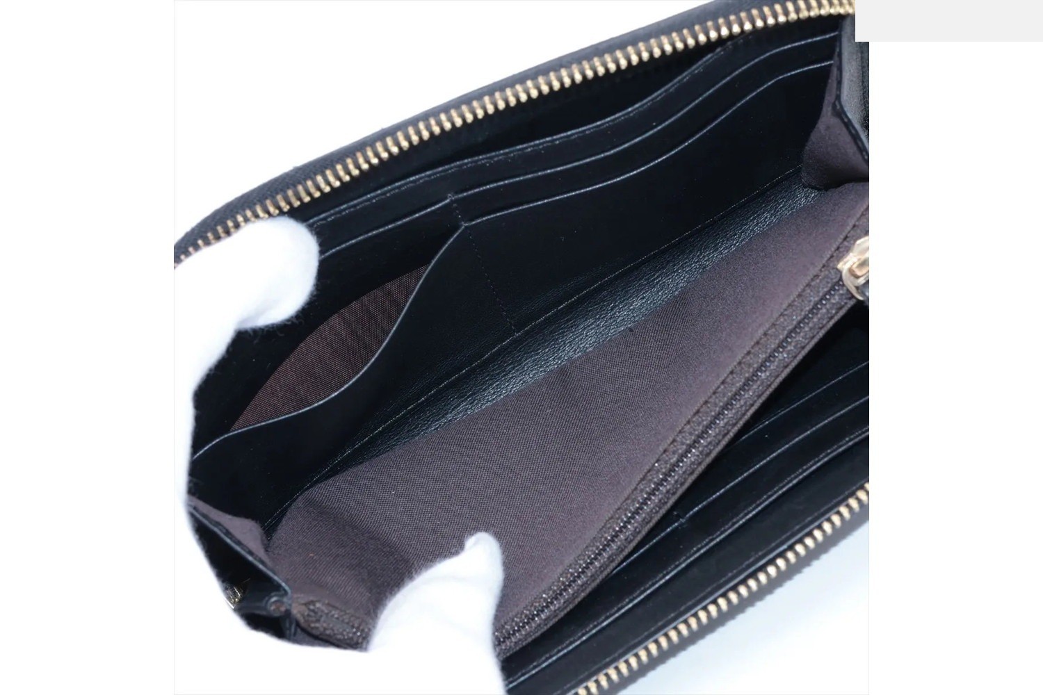 Leather long wallet, round zipper — view 4