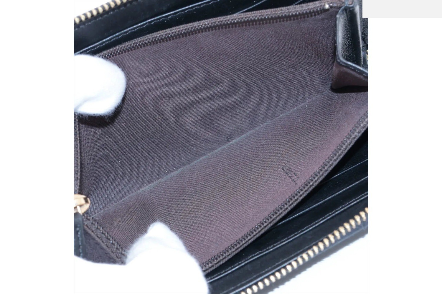 Leather long wallet, round zipper — view 6