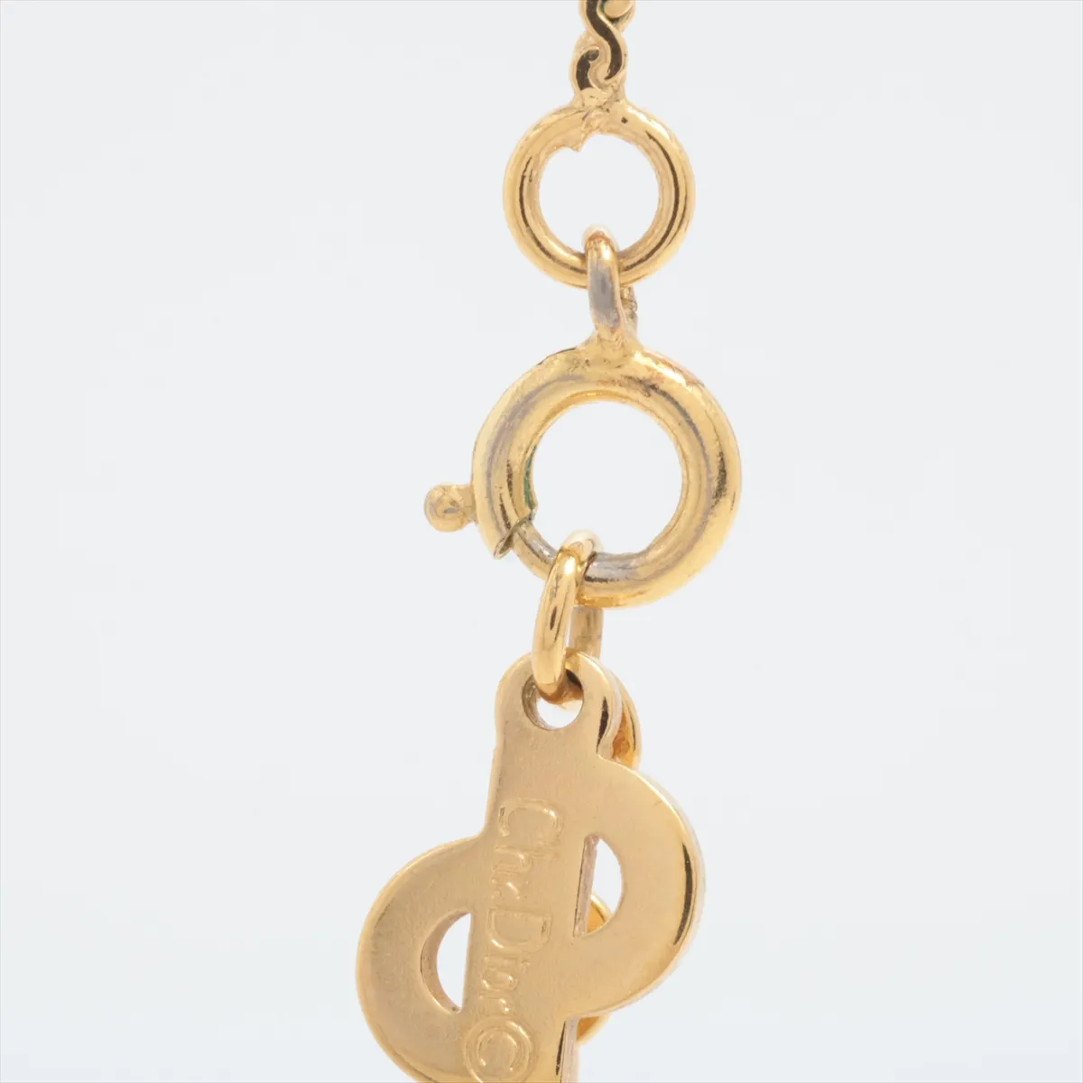 Heart Necklace, GP x Rhinestone, Gold. Shows — view 3