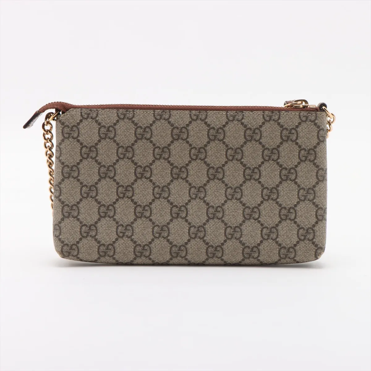 GG Supreme PVC Chain Wallet Beige 428449 — view 2