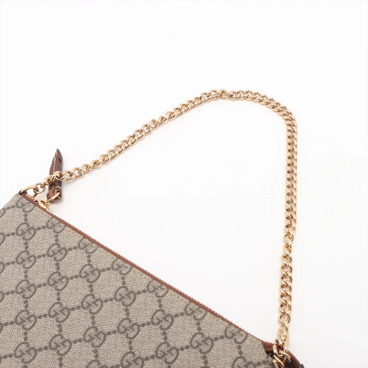 GG Supreme PVC Chain Wallet Beige 428449 — view 5