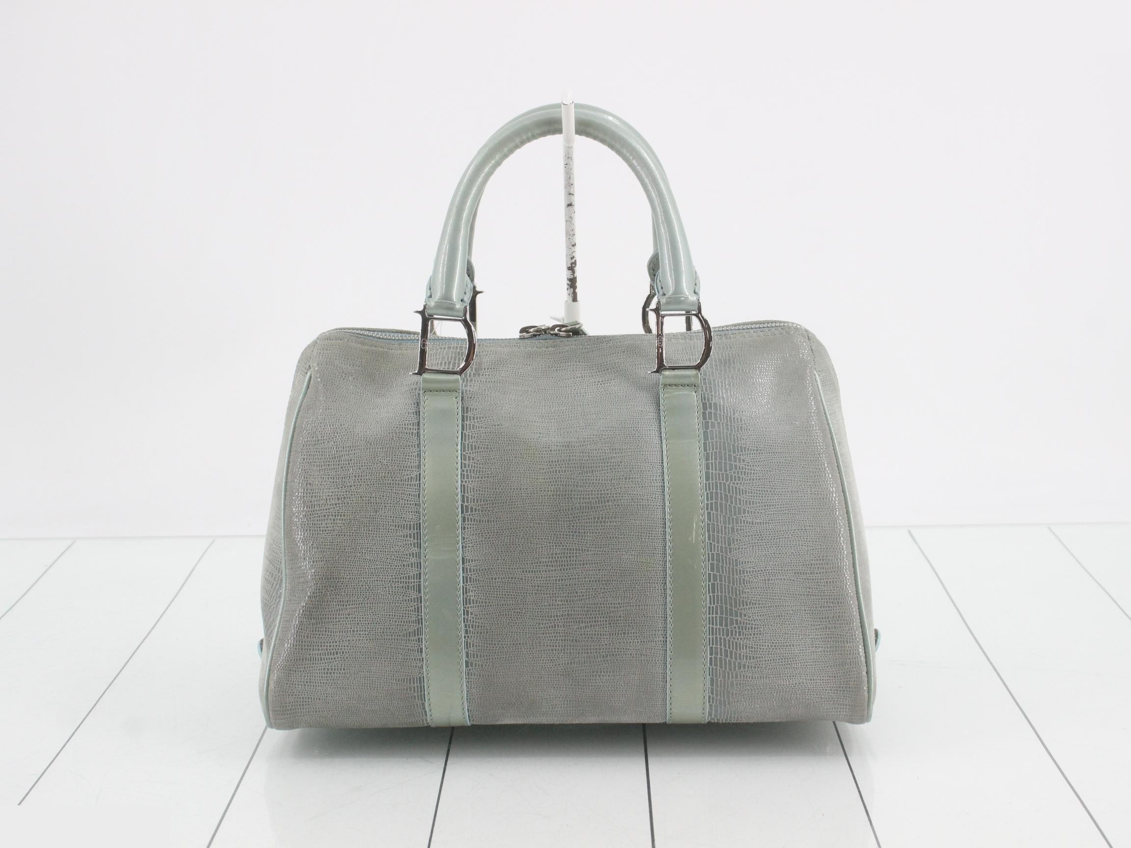 Leather lizard embossed mini Boston bag — view 2