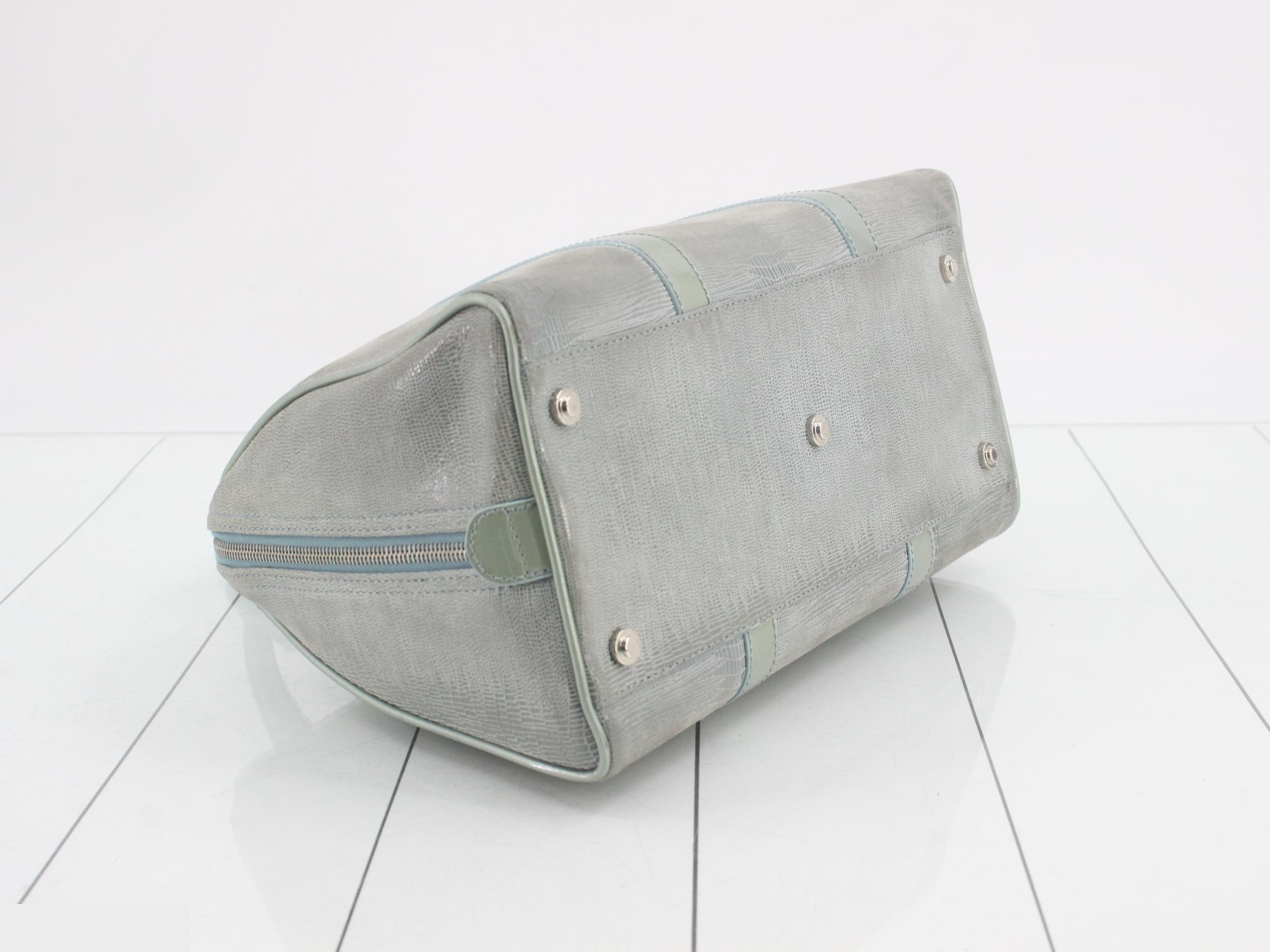 Leather lizard embossed mini Boston bag — view 5