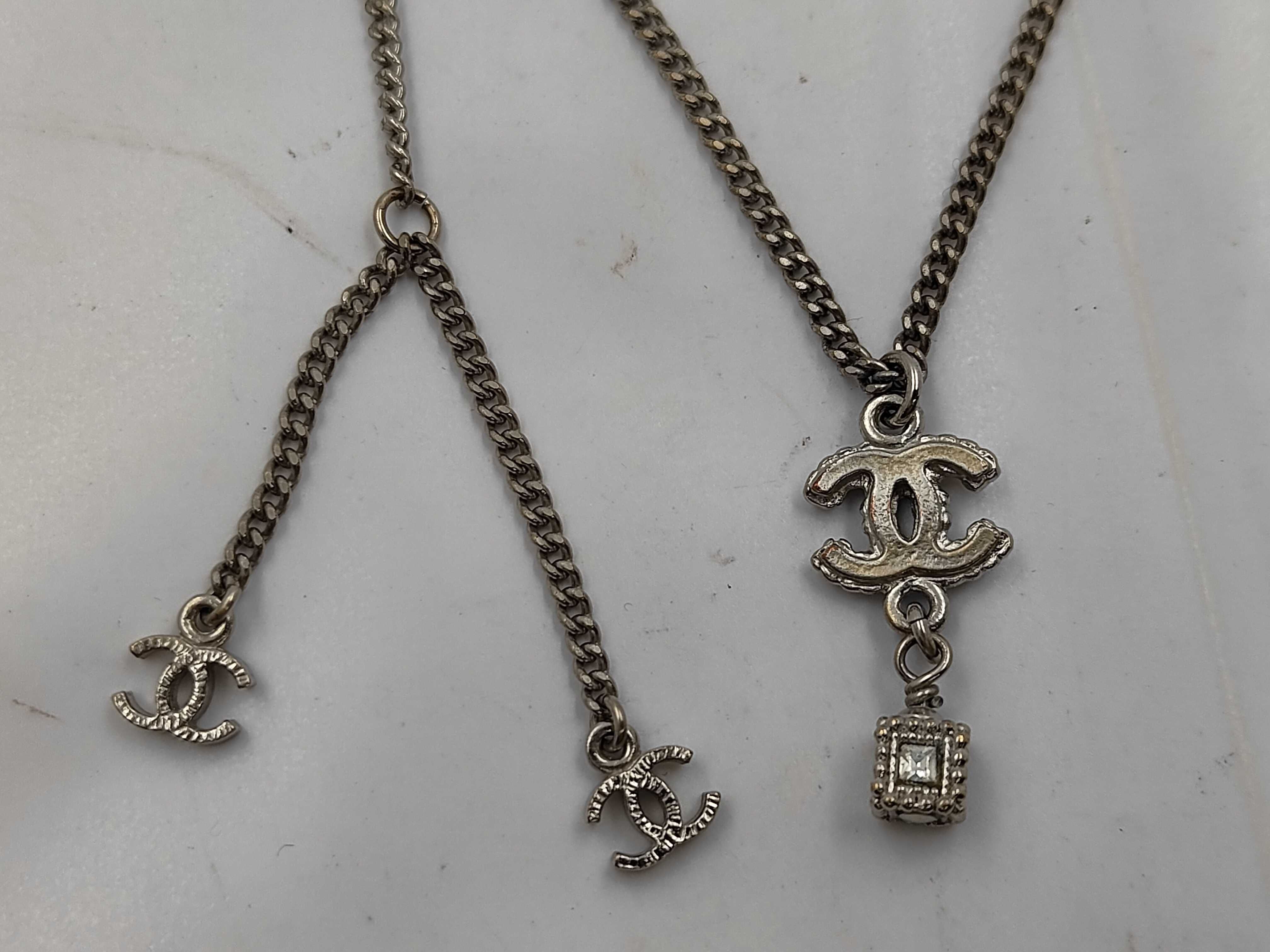 necklace, Coco Mark, rhinestone, silver, A12A necklace — view 2
