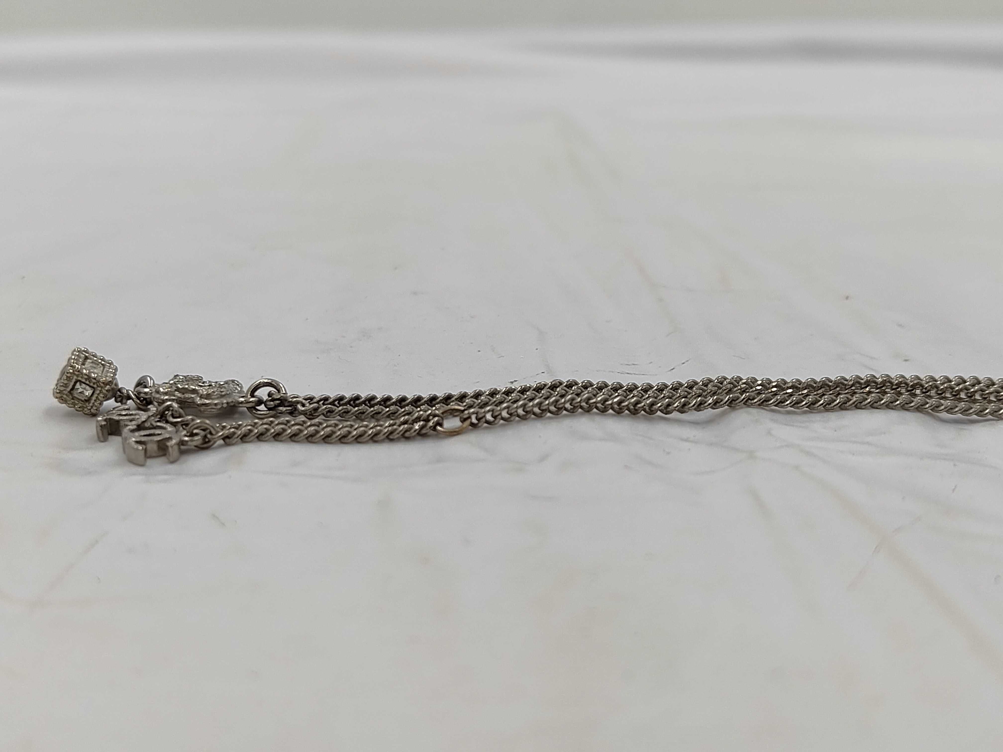 necklace, Coco Mark, rhinestone, silver, A12A necklace — view 3