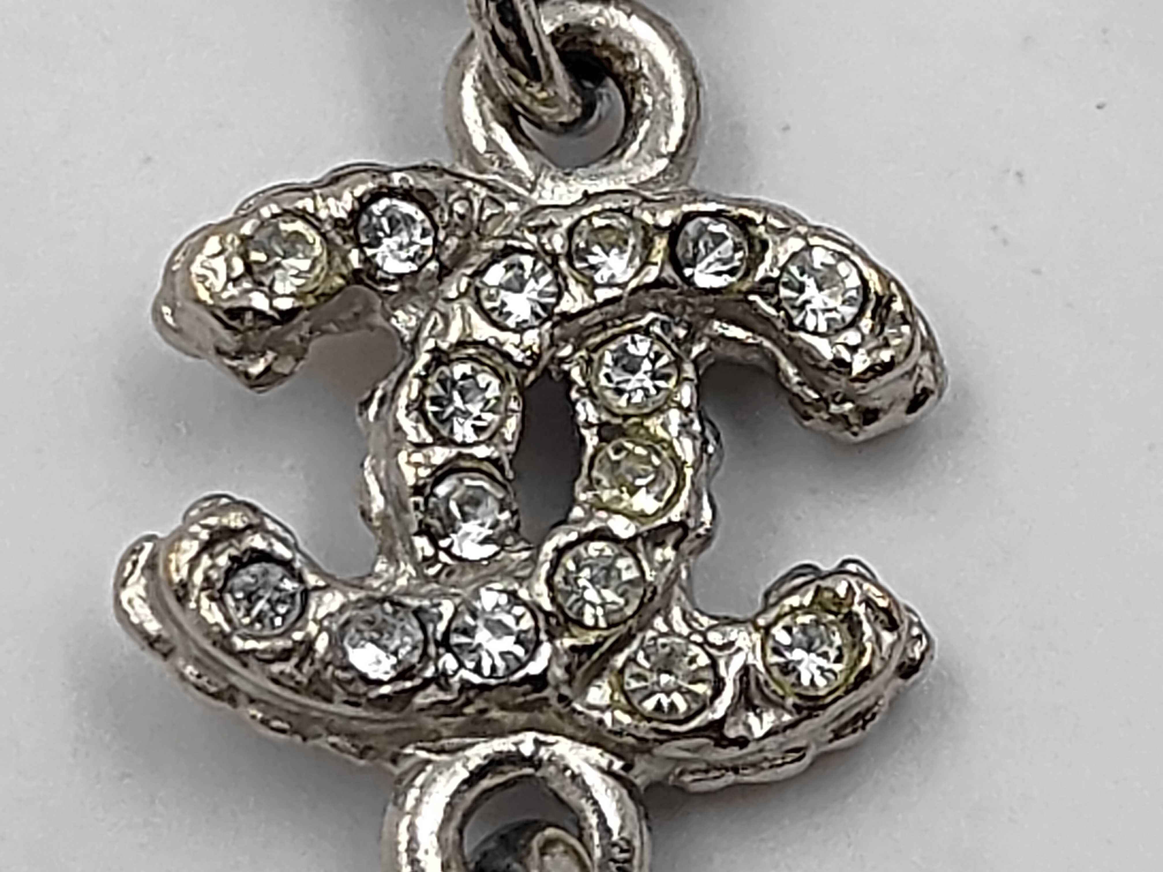 necklace, Coco Mark, rhinestone, silver, A12A necklace — view 9