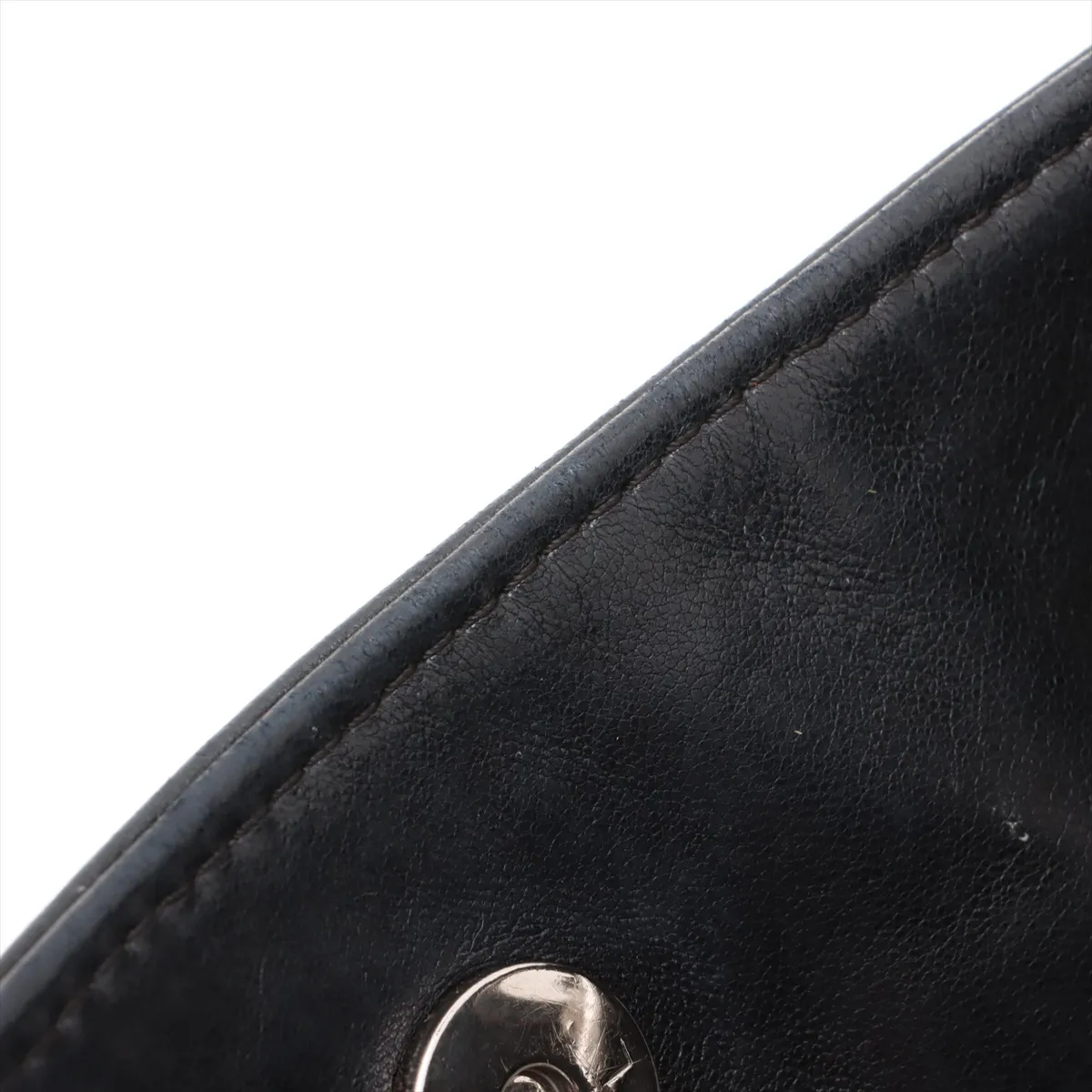 Cocomark Leather Chain Tote Bag Black Silver Hardware 12683597 No. 12 — view 12