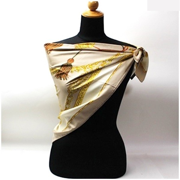 silk scarf with tags — view 2