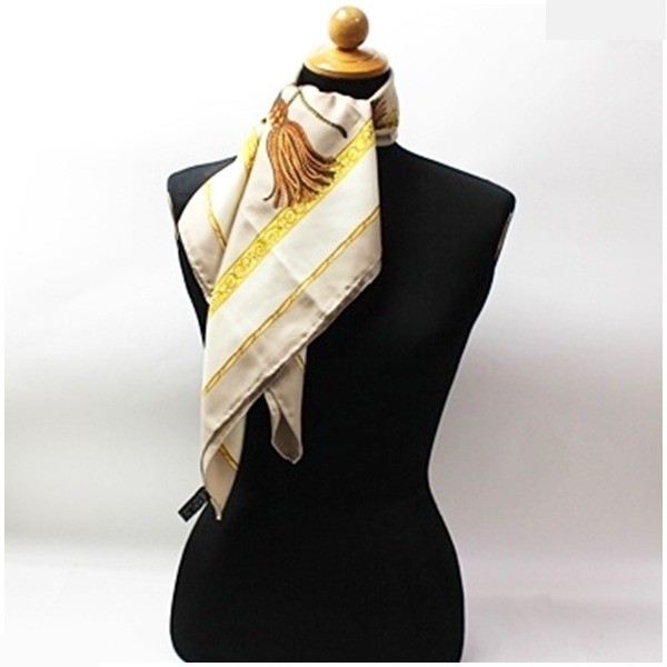 silk scarf with tags — view 3