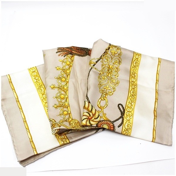 silk scarf with tags — view 7