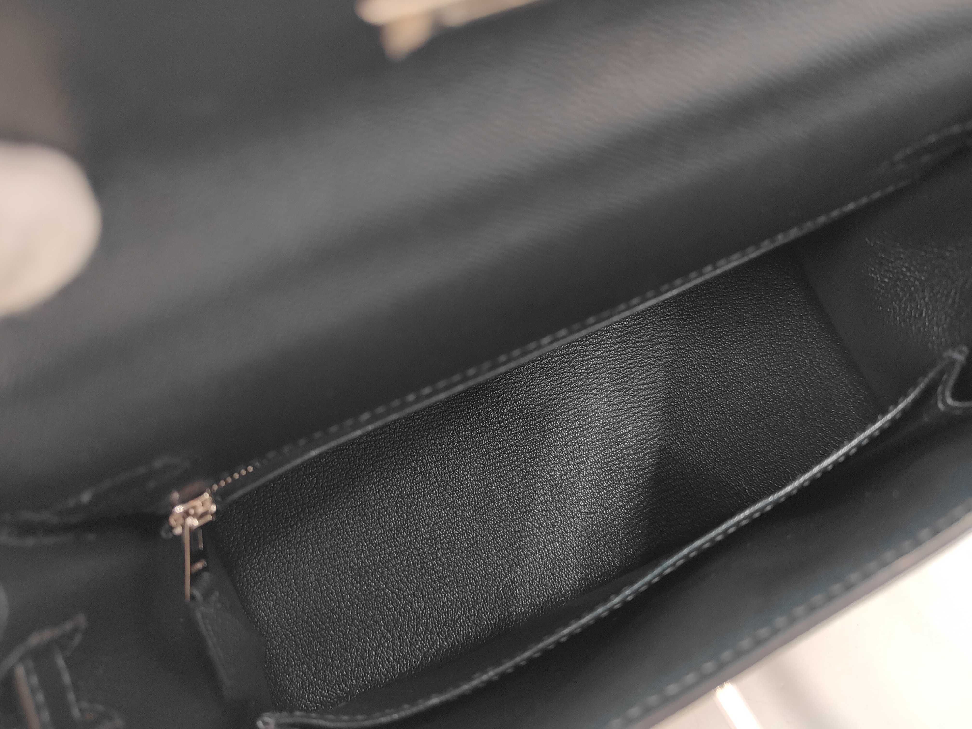 Kelly 25 Veau Madame Vert Rousseau Silver Hardware U Stamp Handbag — view 8
