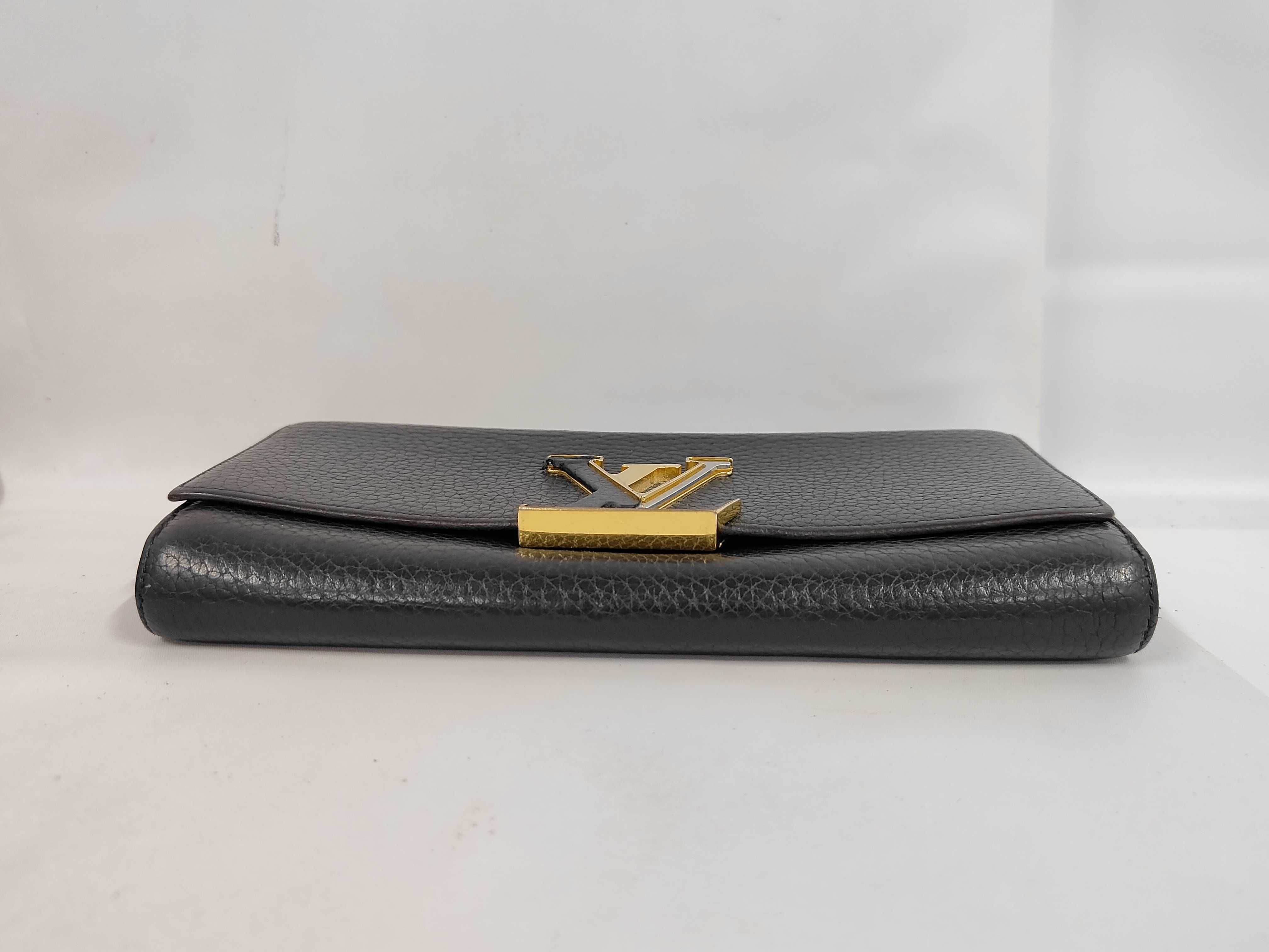 Taurillon Leather Wallet Portefeuille Capucines Black M61248 Wallet — view 4